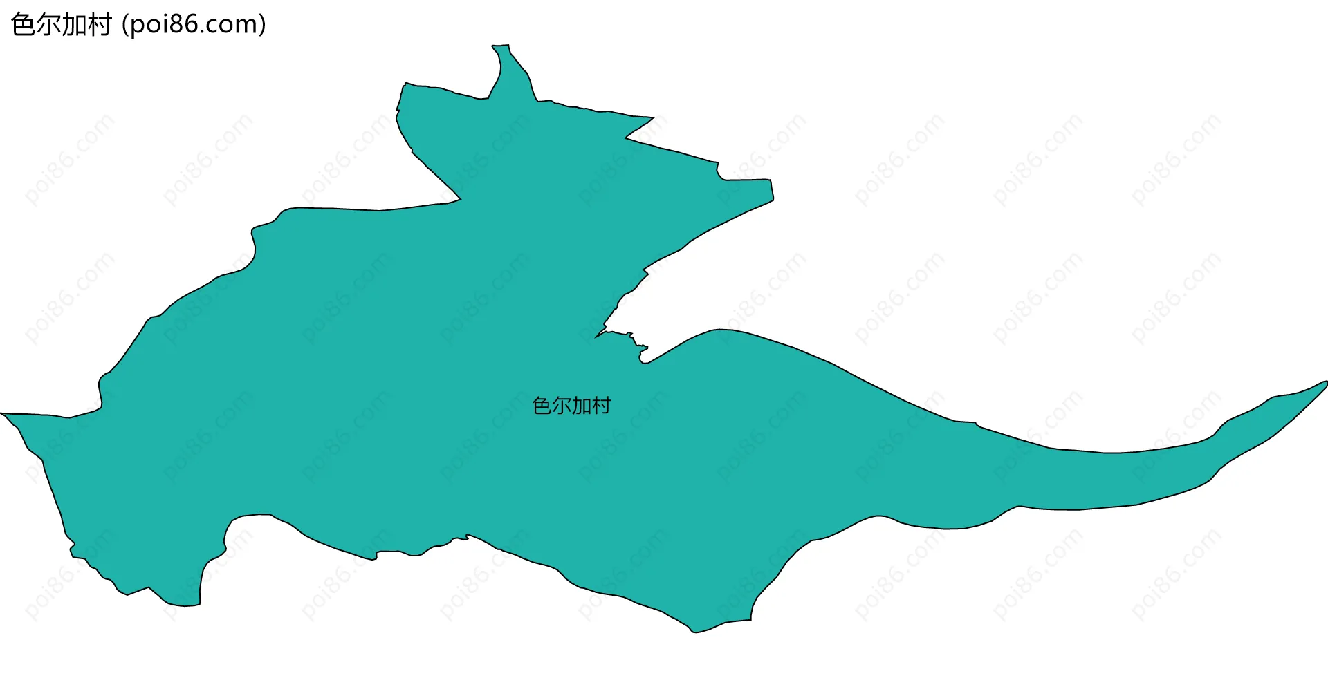 色尔加村边界地图