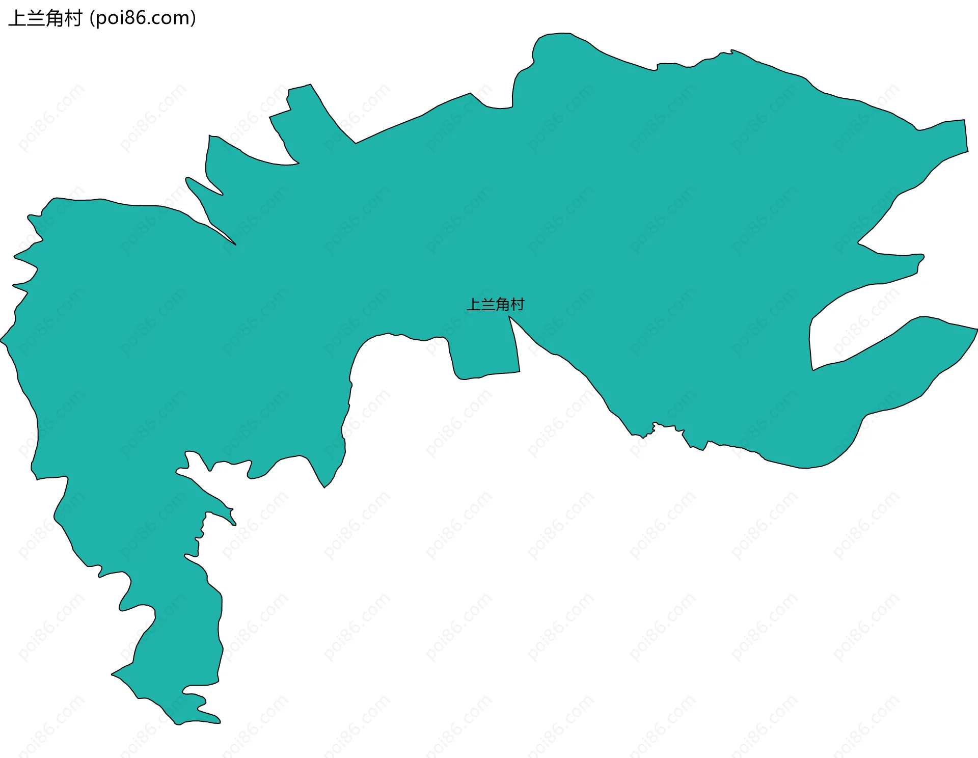 上兰角村边界地图