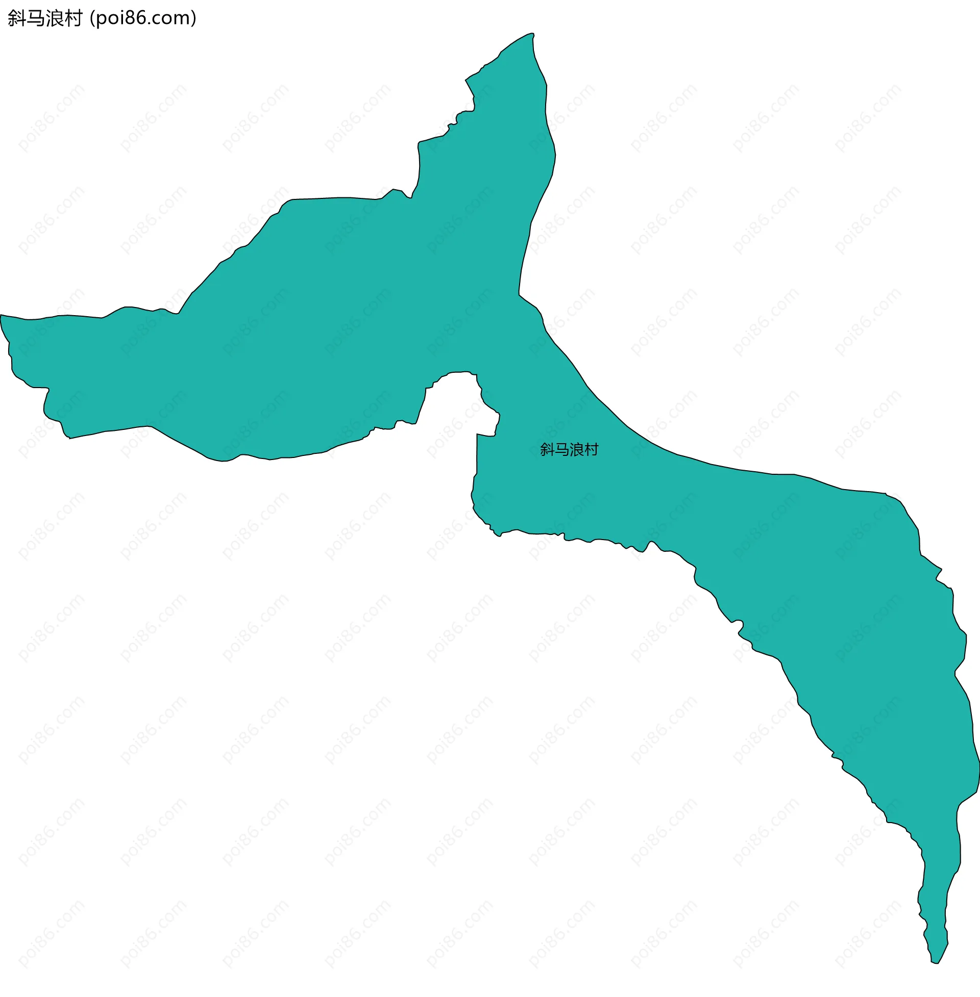 斜马浪村边界地图