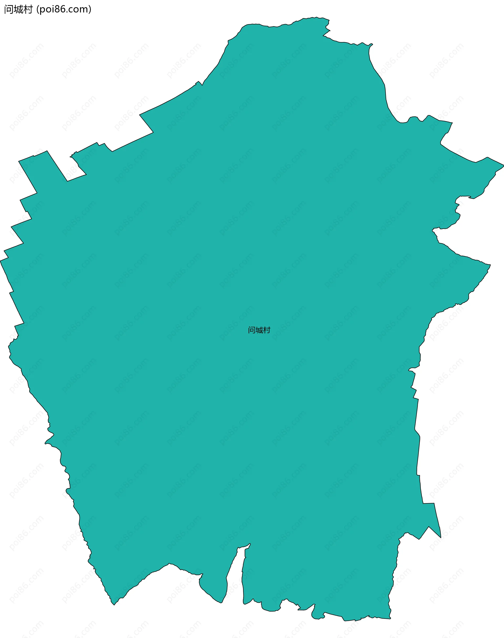 问城村边界地图