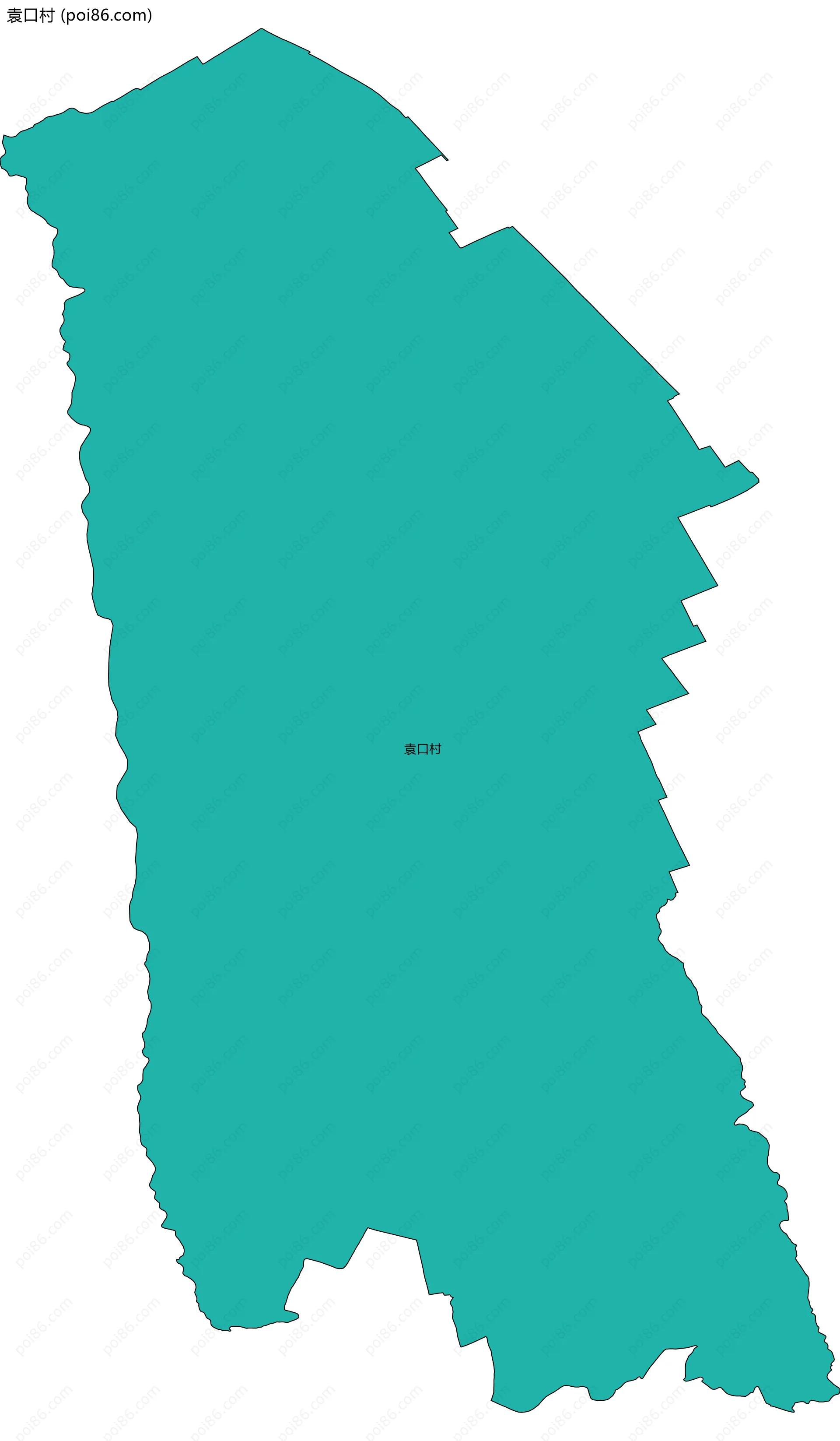 袁口村边界地图