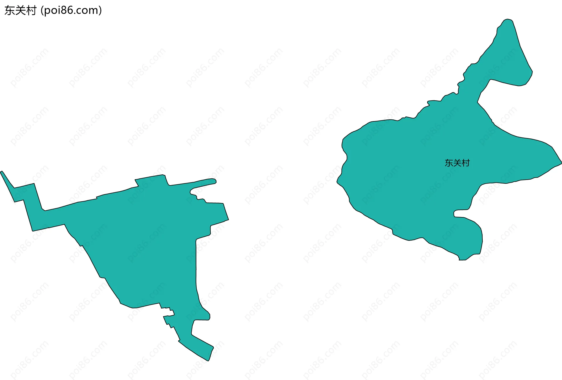 东关村边界地图