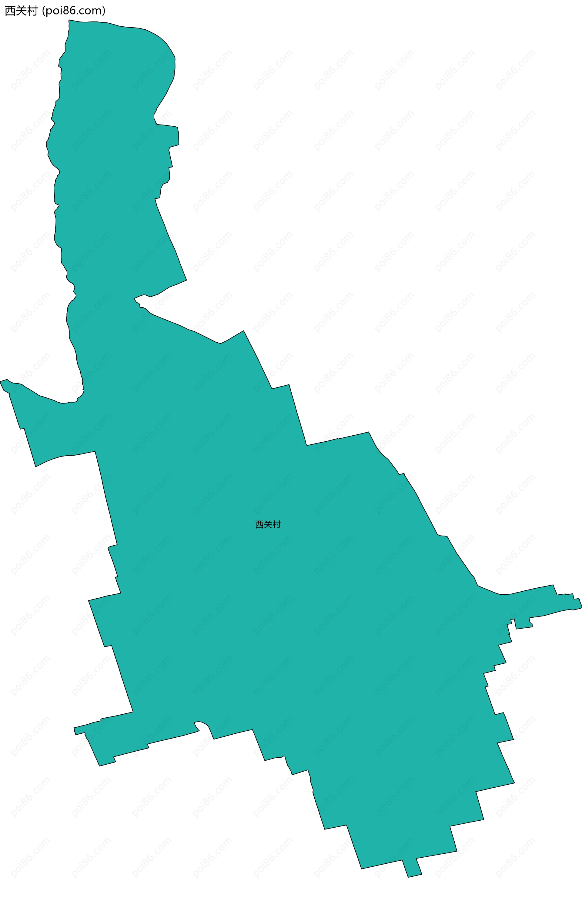 西关村边界地图