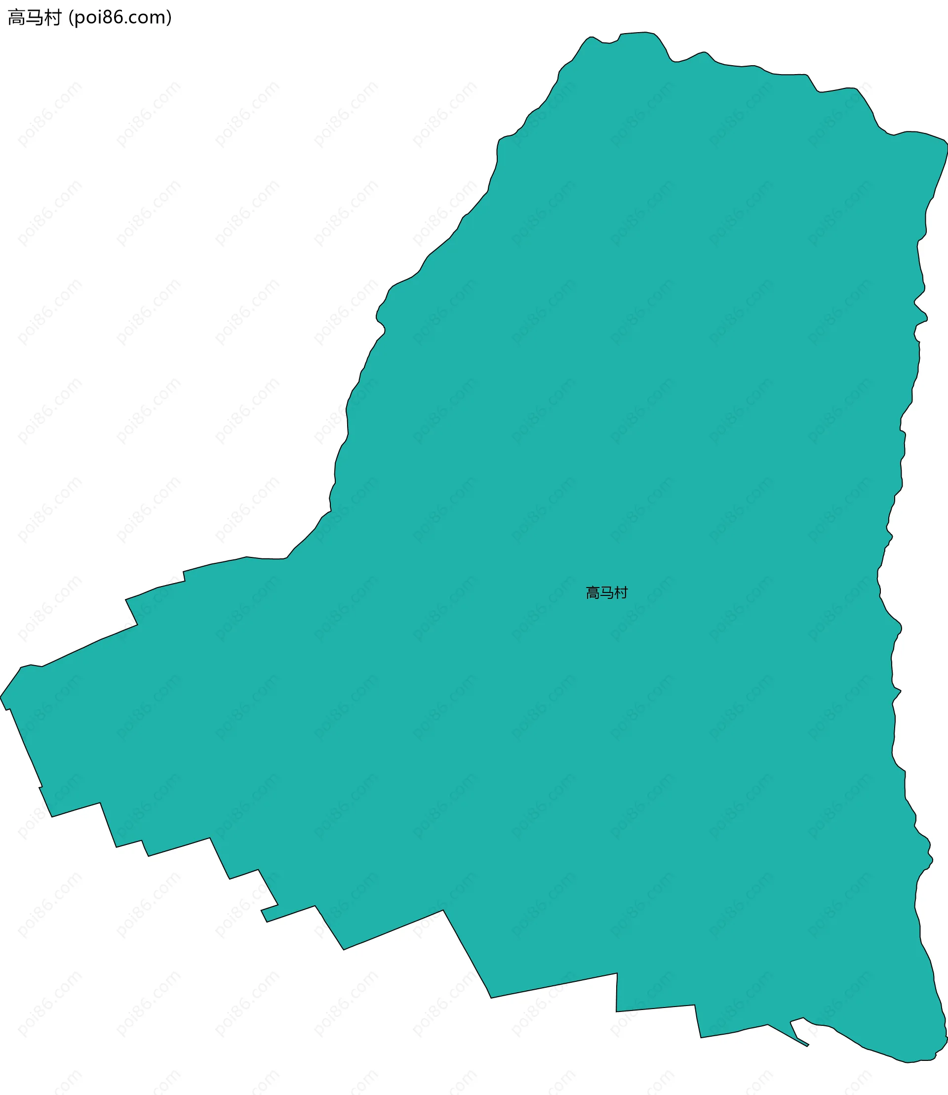 高马村边界地图