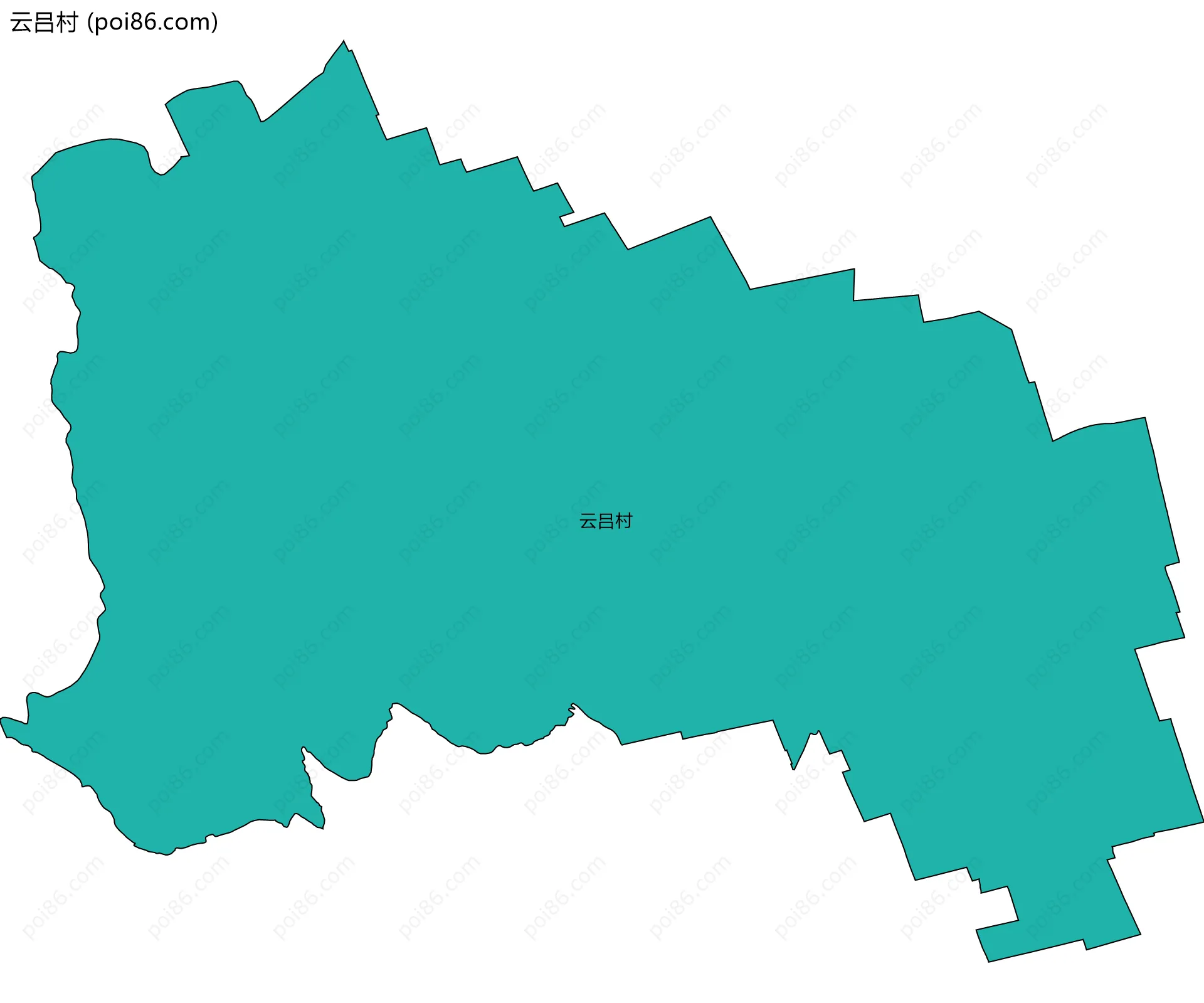 云吕村边界地图