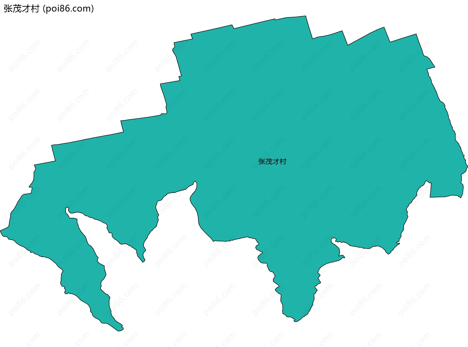张茂才村边界地图