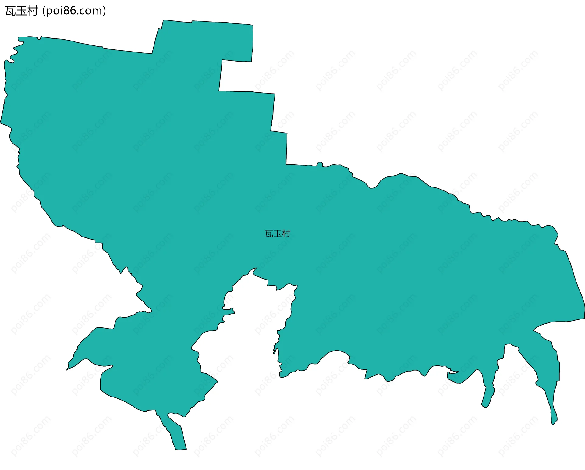 瓦玉村边界地图