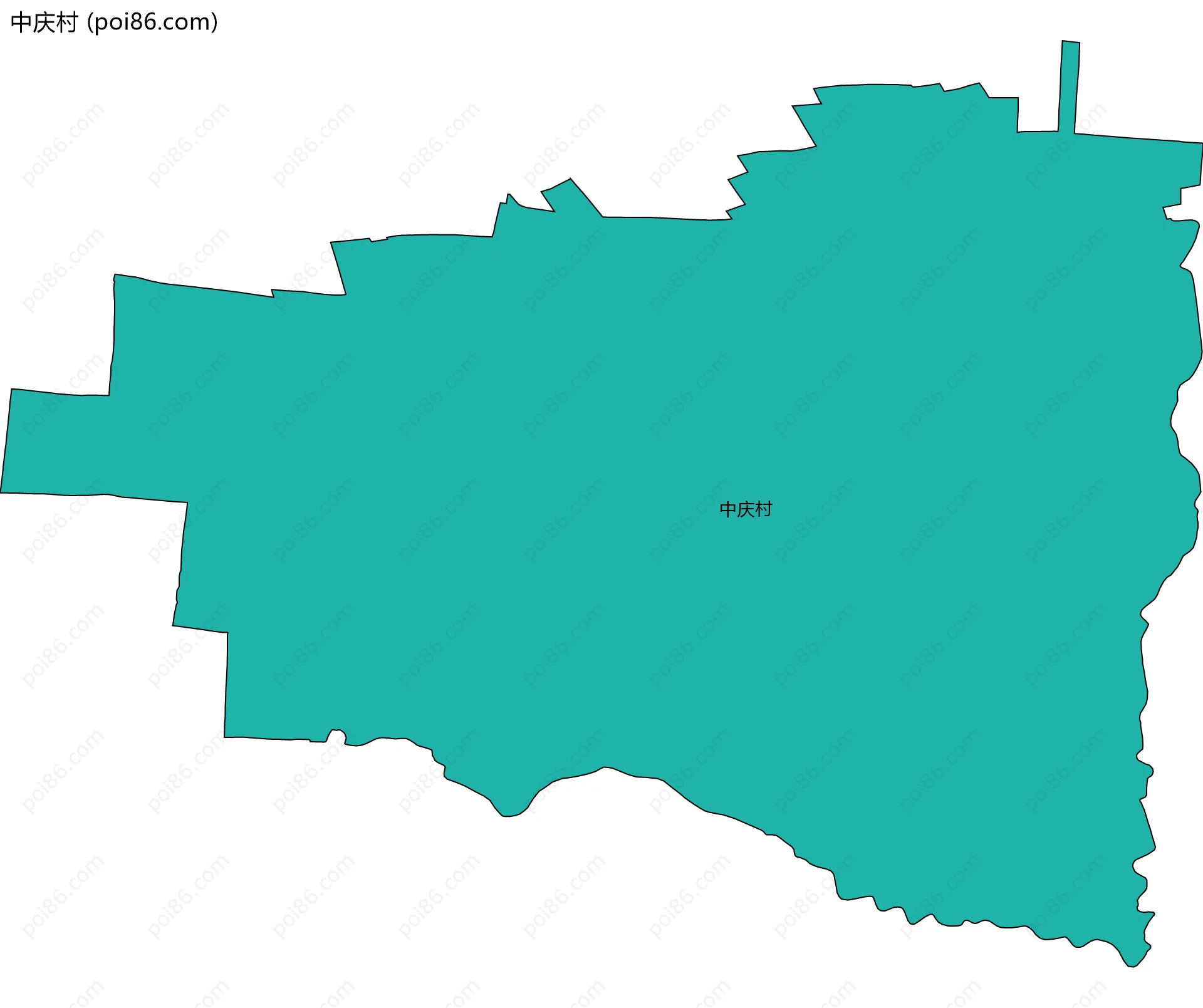 中庆村边界地图