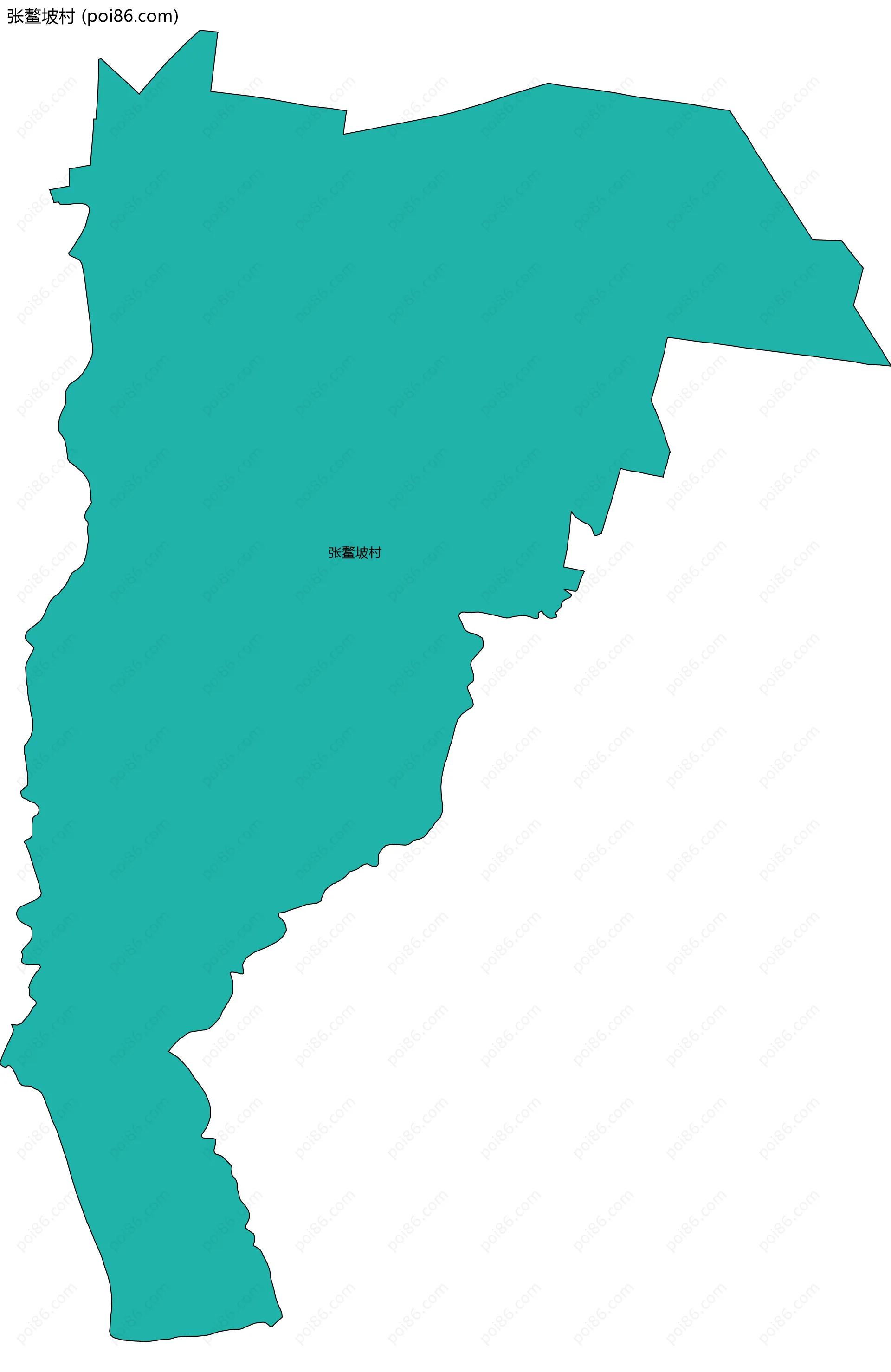 张鳌坡村边界地图