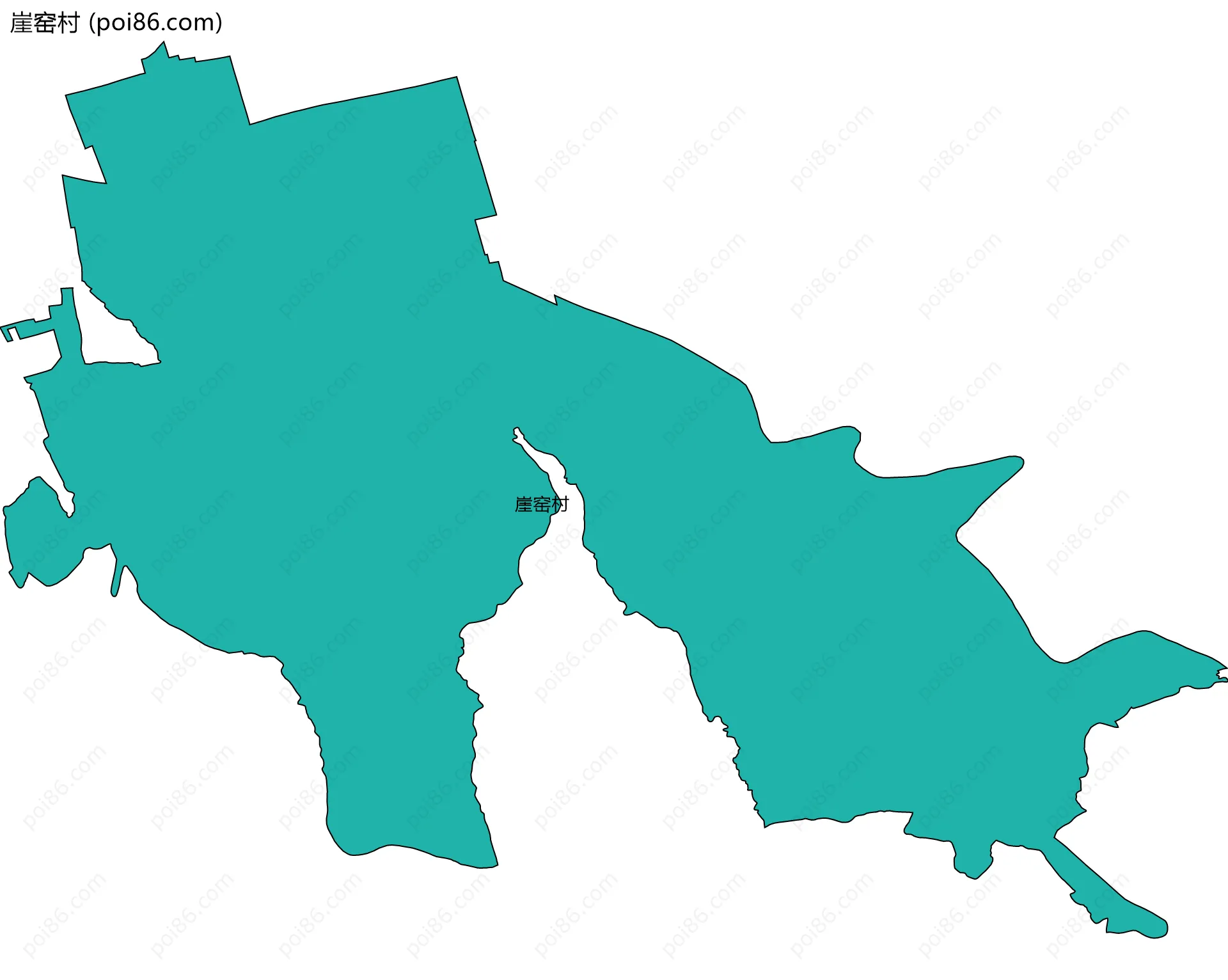 崖窑村边界地图