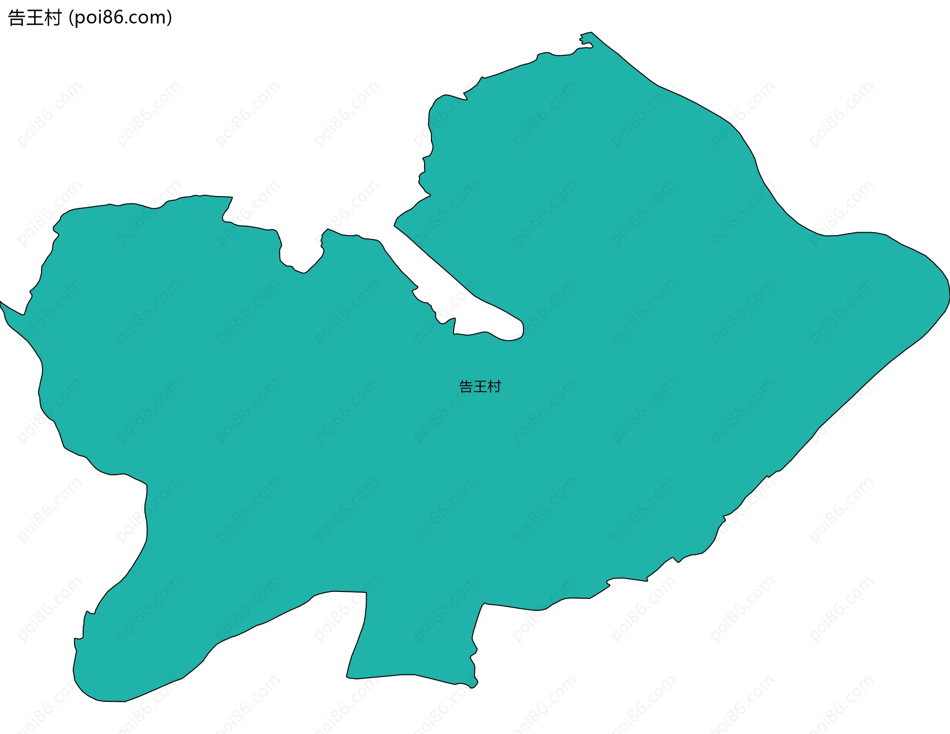 告王村边界地图