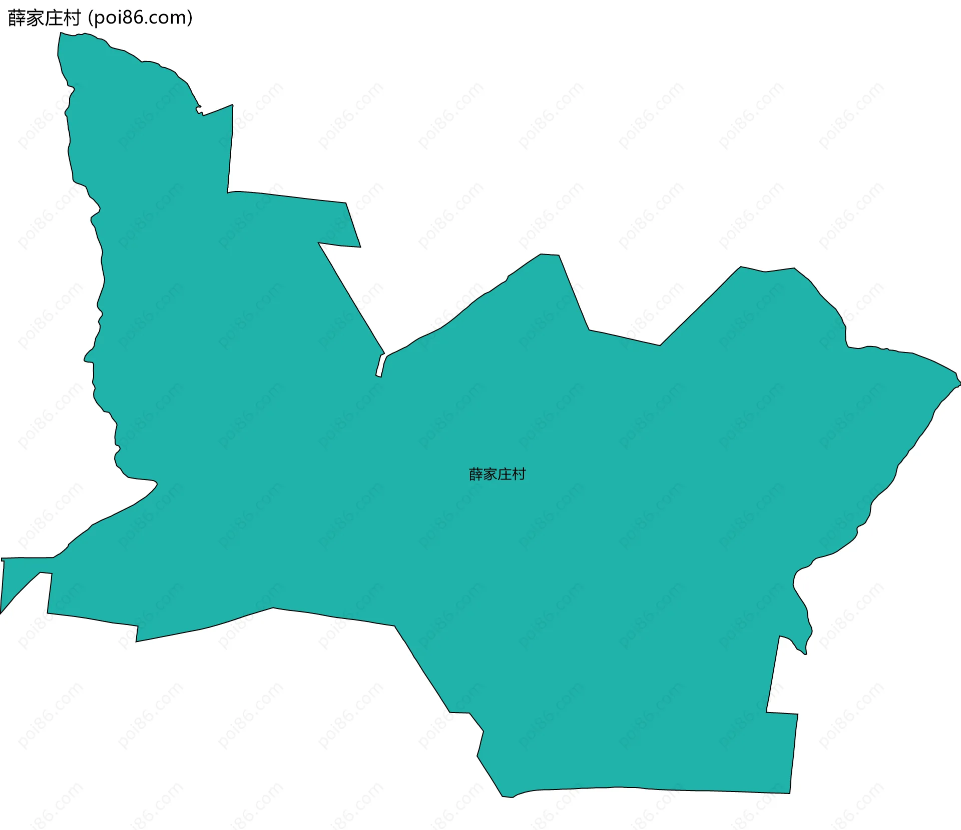 薛家庄村边界地图