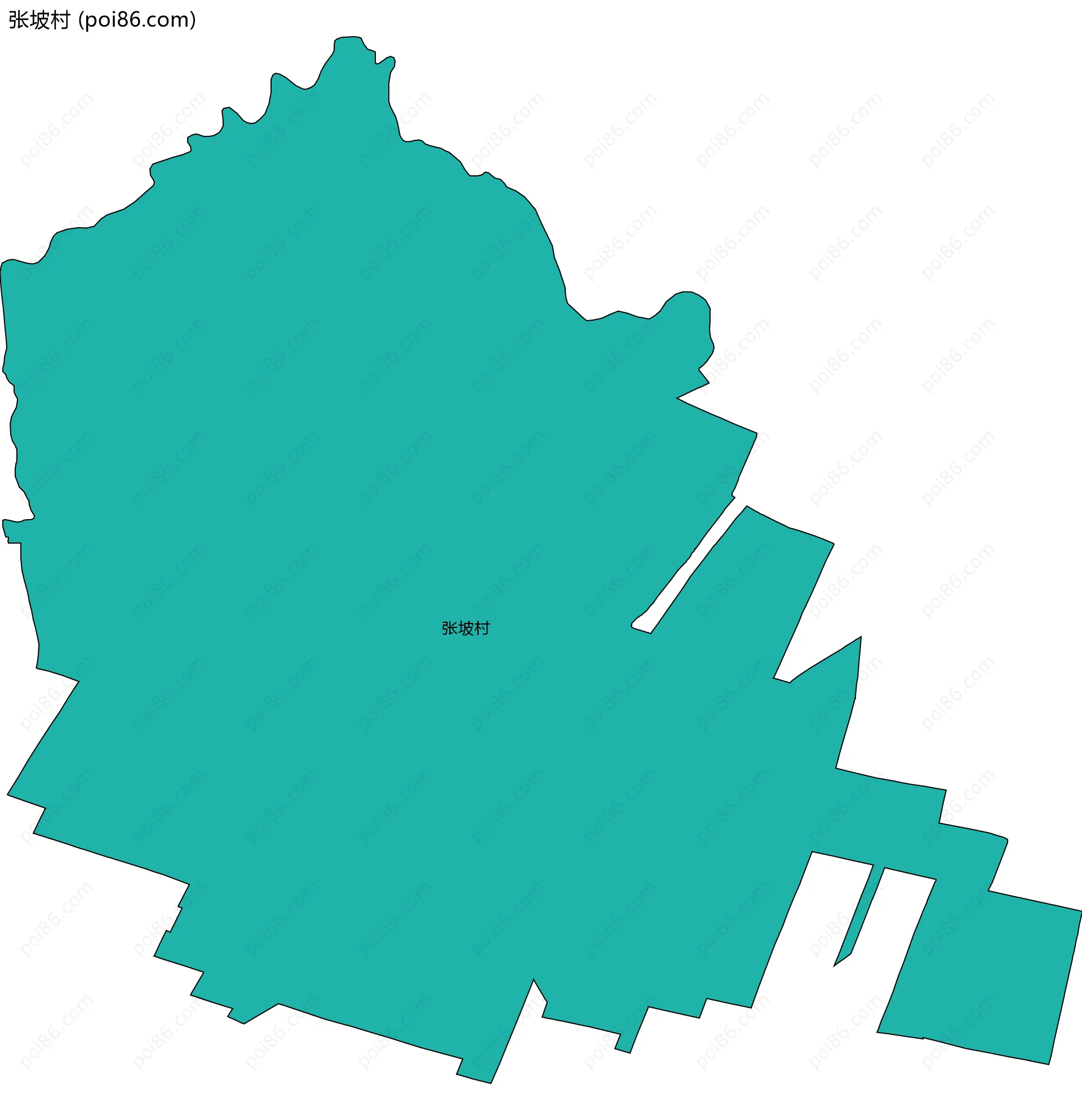 张坡村边界地图