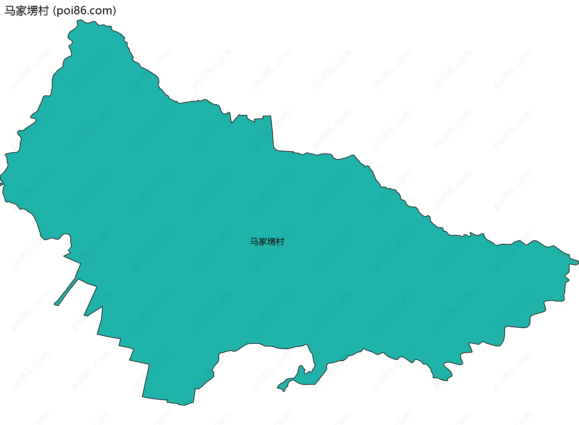 马家塄村边界地图