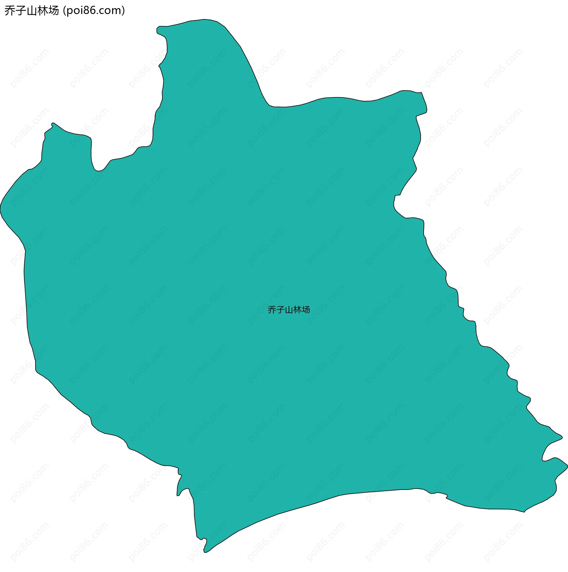 乔子山林场边界地图