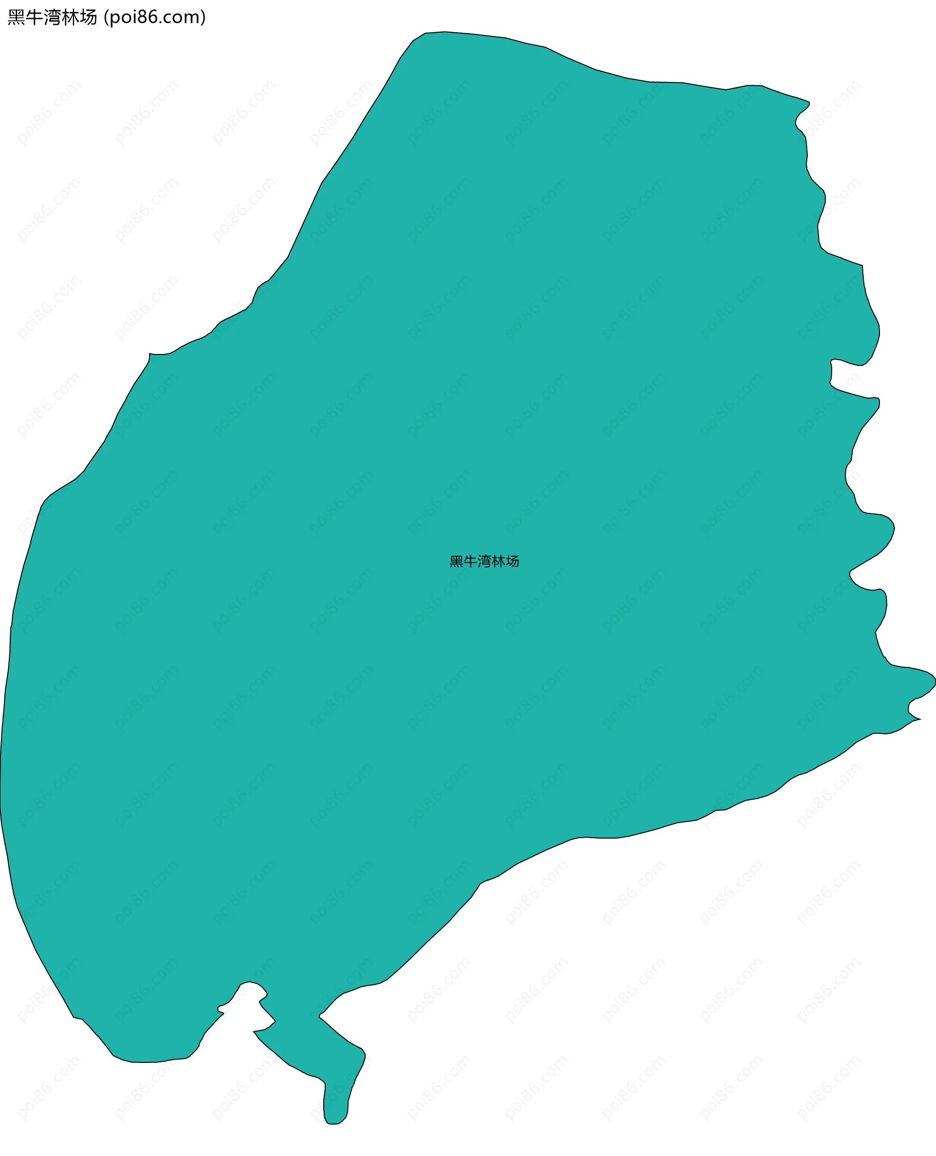 黑牛湾林场边界地图