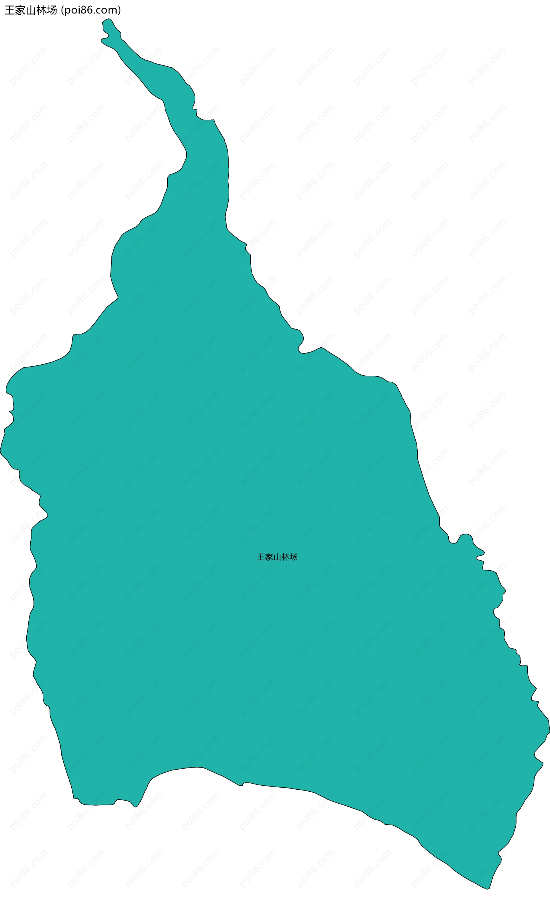 王家山林场边界地图