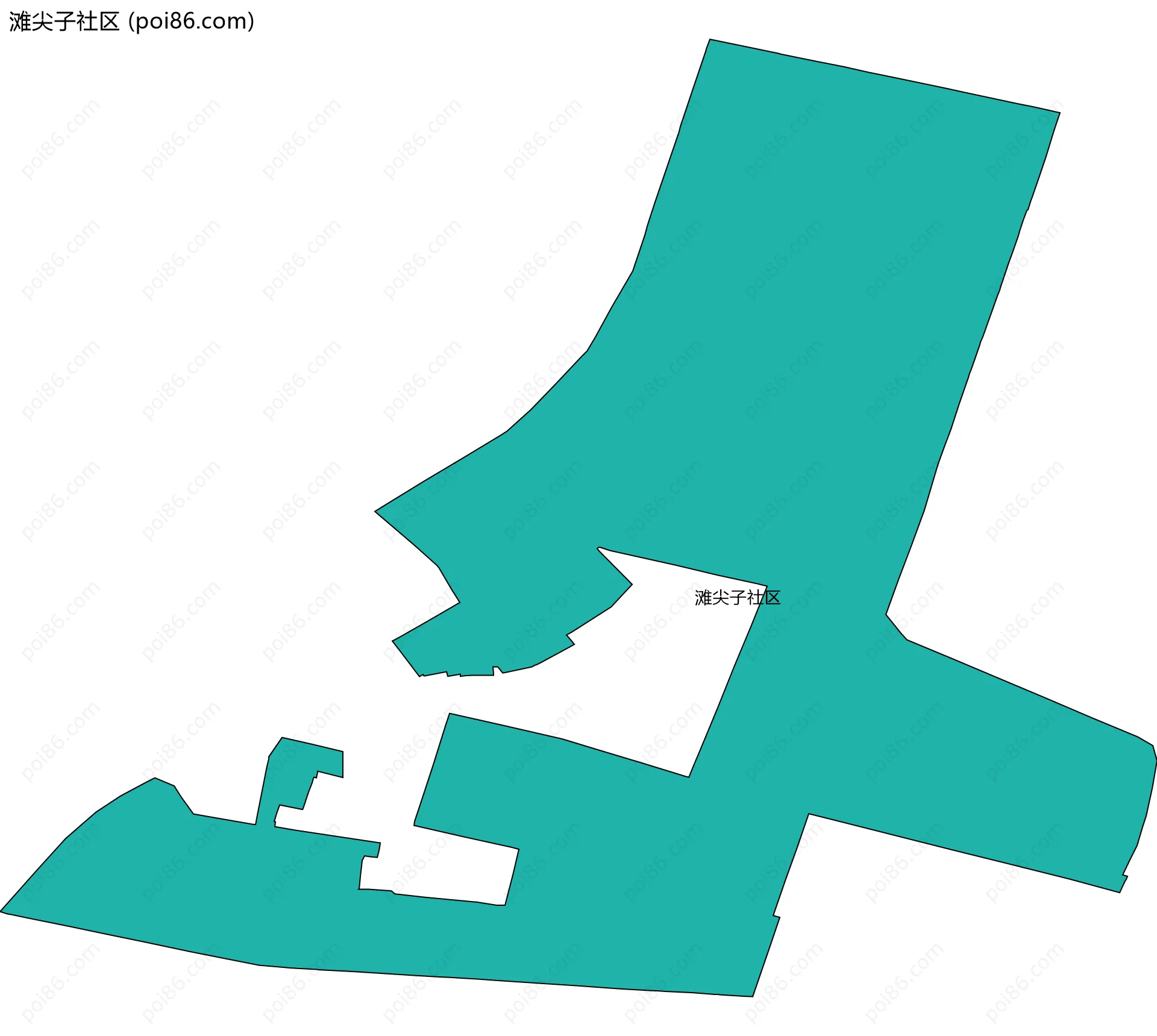 滩尖子社区边界地图