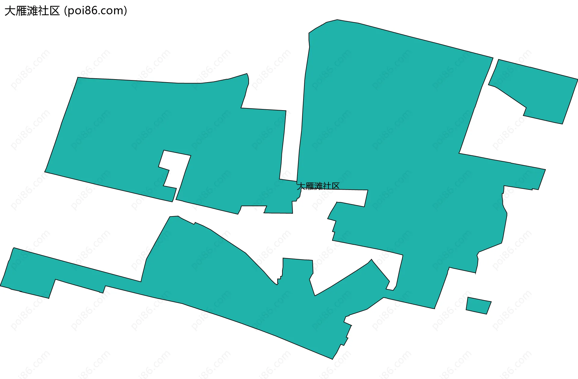大雁滩社区边界地图