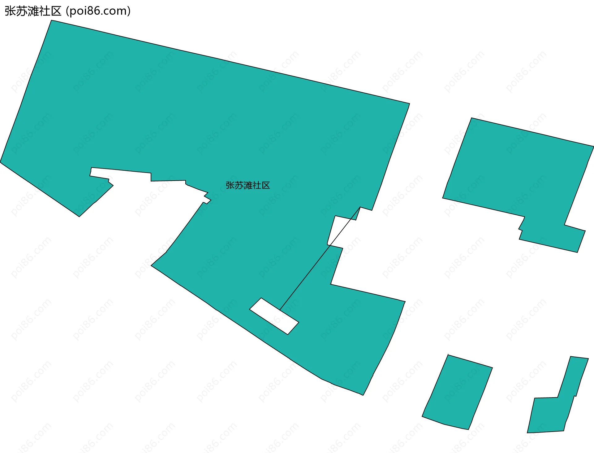 张苏滩社区边界地图