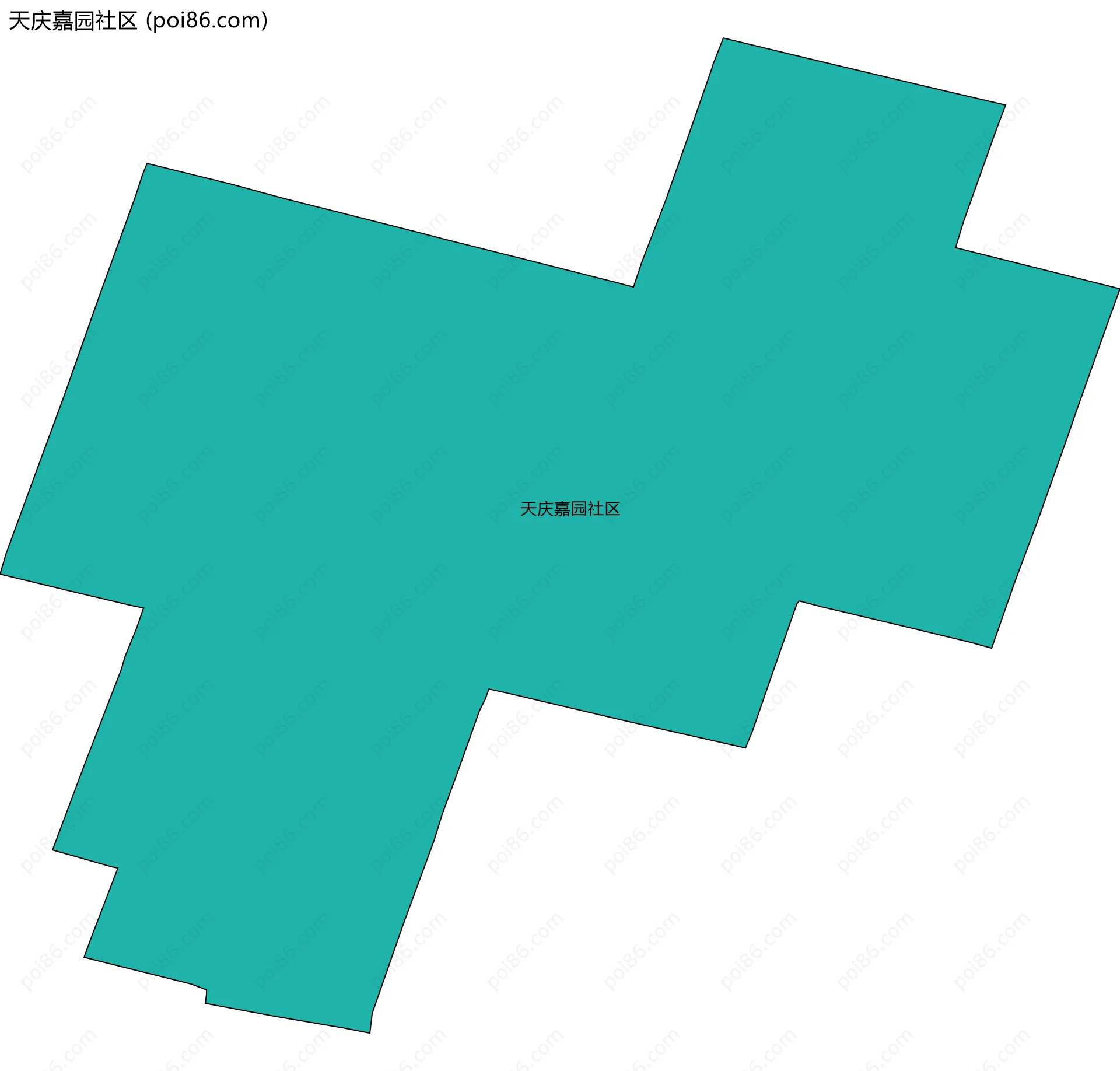 天庆嘉园社区边界地图