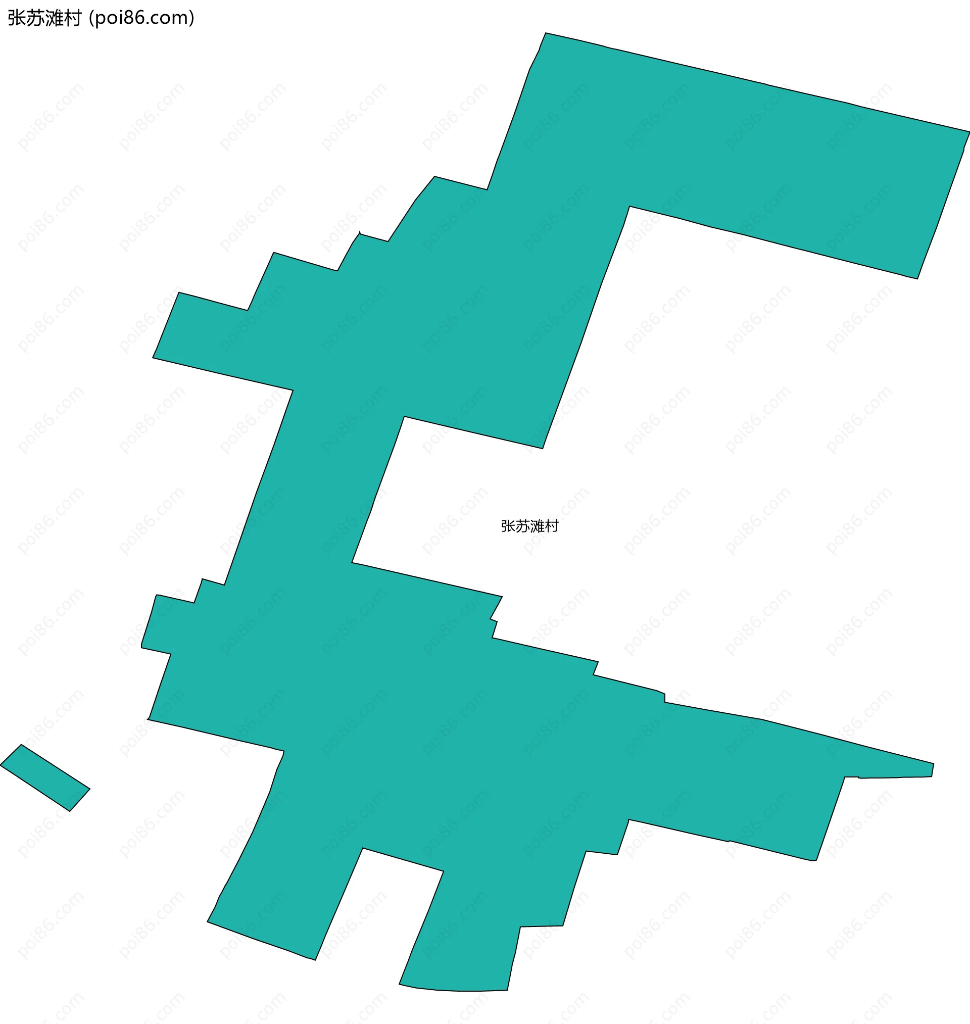 张苏滩村边界地图