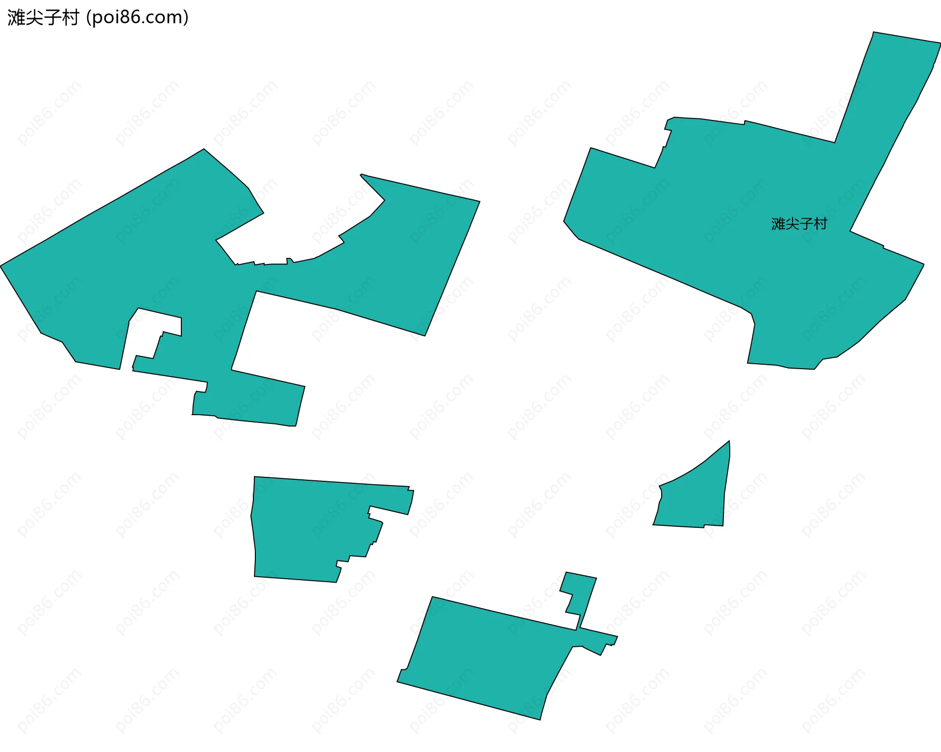滩尖子村边界地图