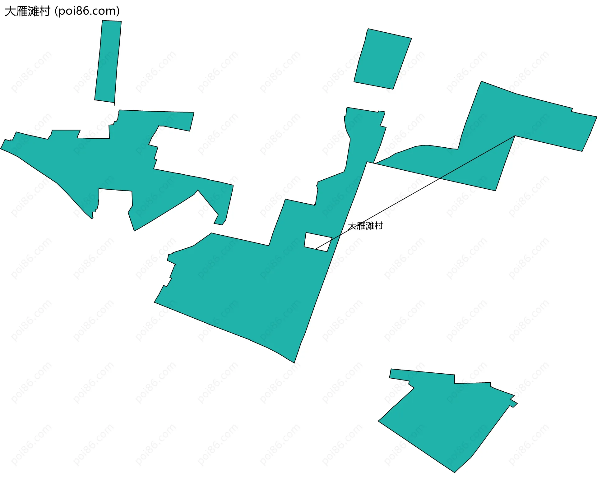 大雁滩村边界地图