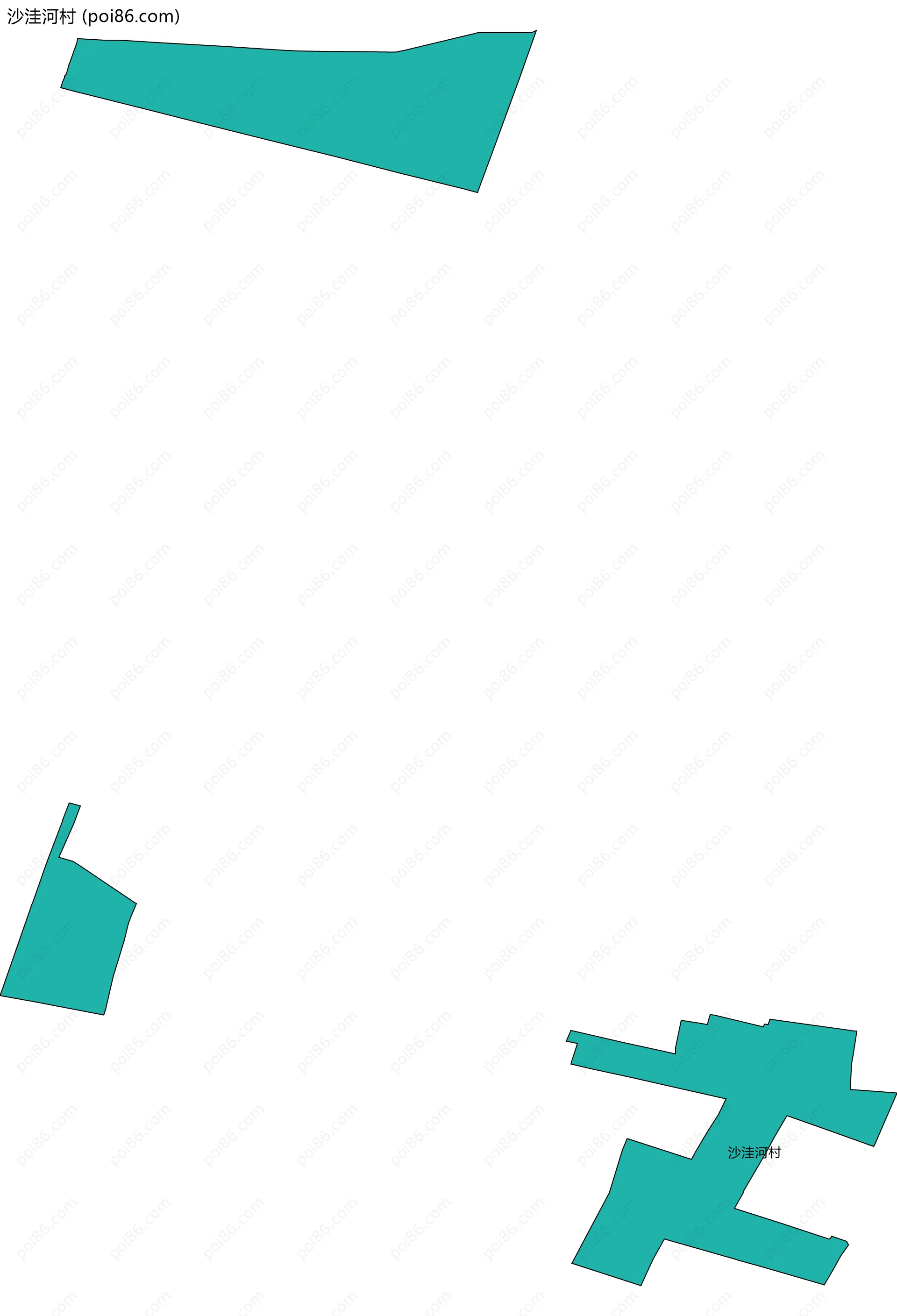 沙洼河村边界地图