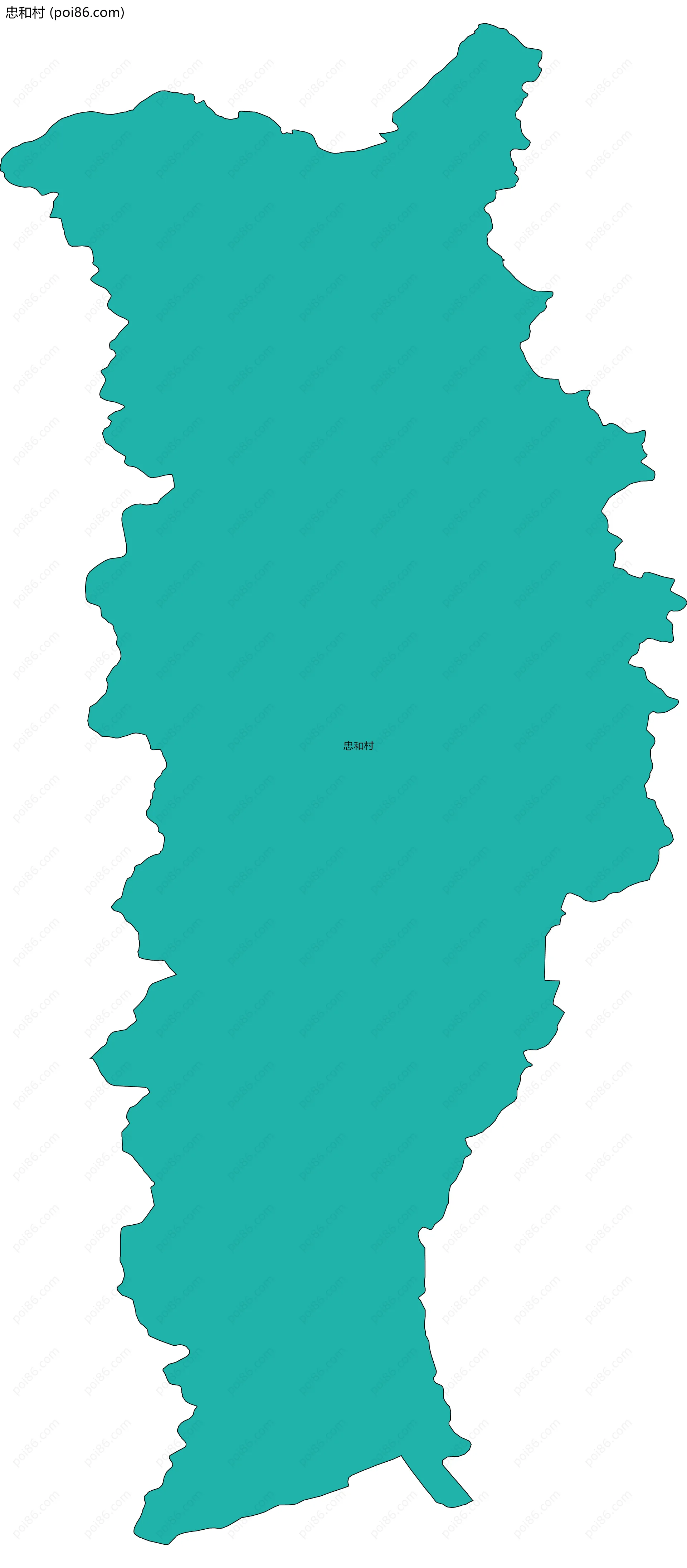 忠和村边界地图