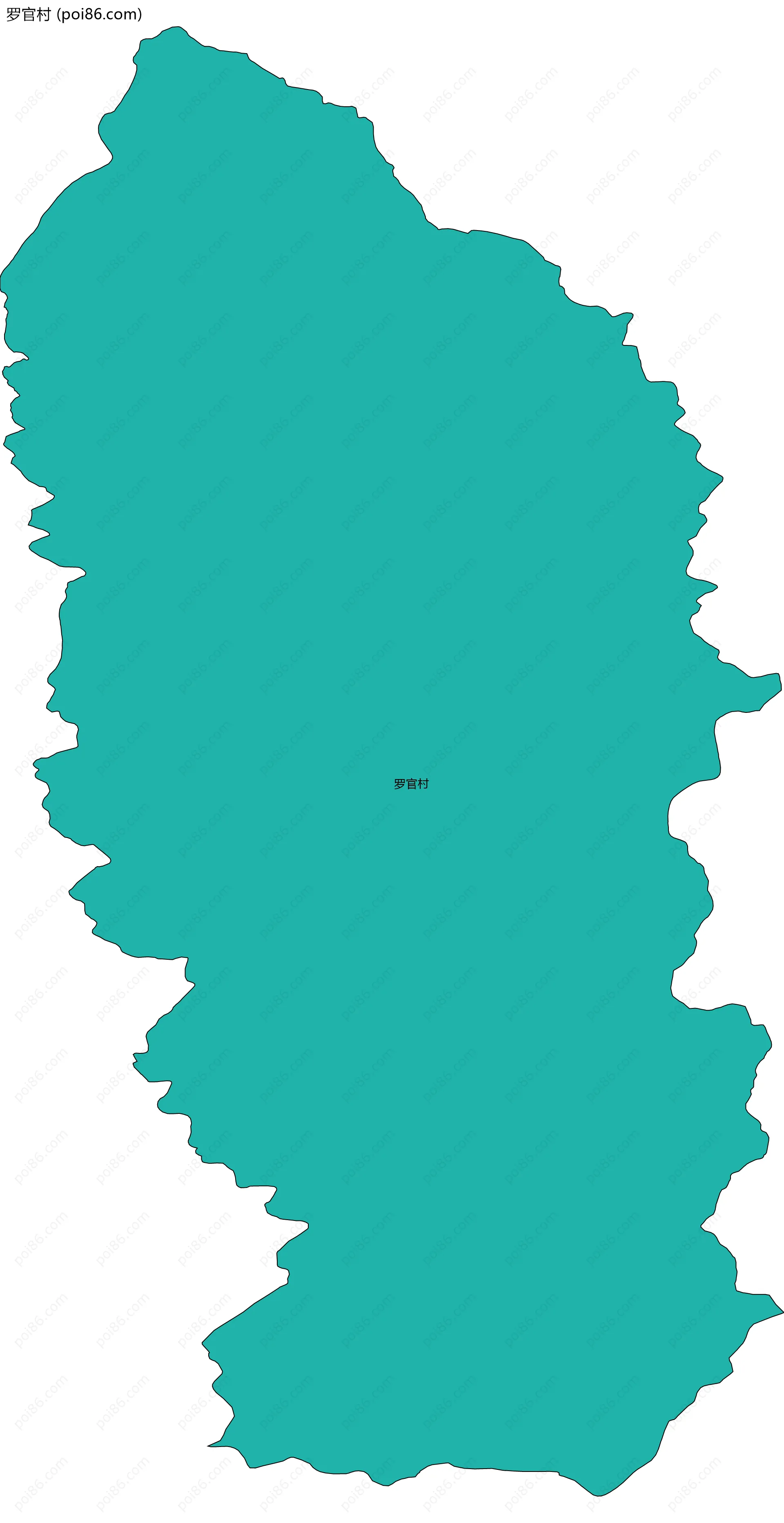 罗官村边界地图