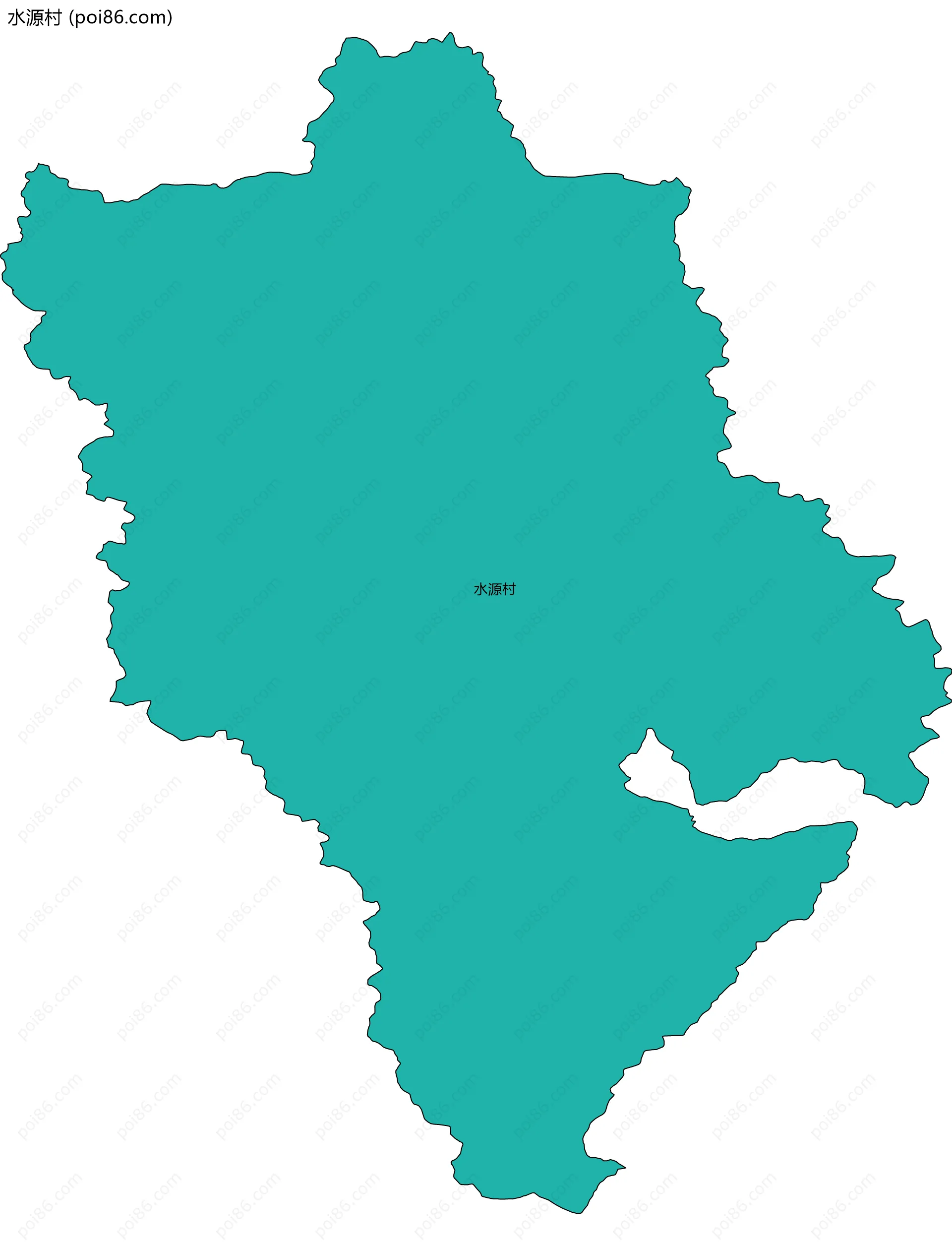 水源村边界地图