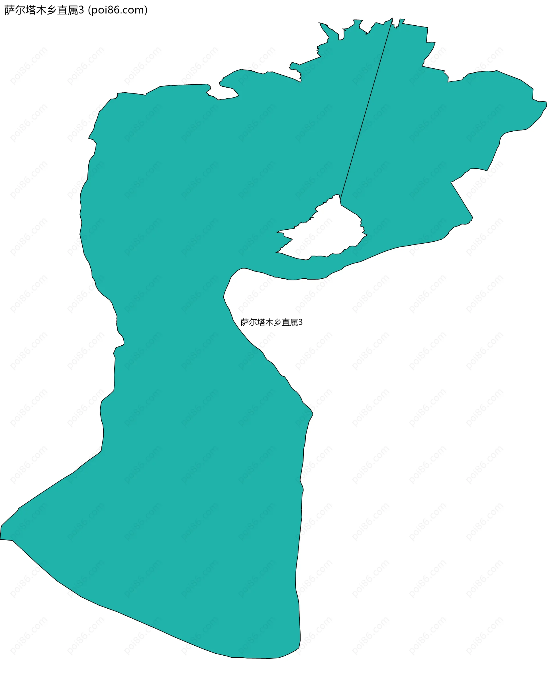 萨尔塔木乡直属3边界地图