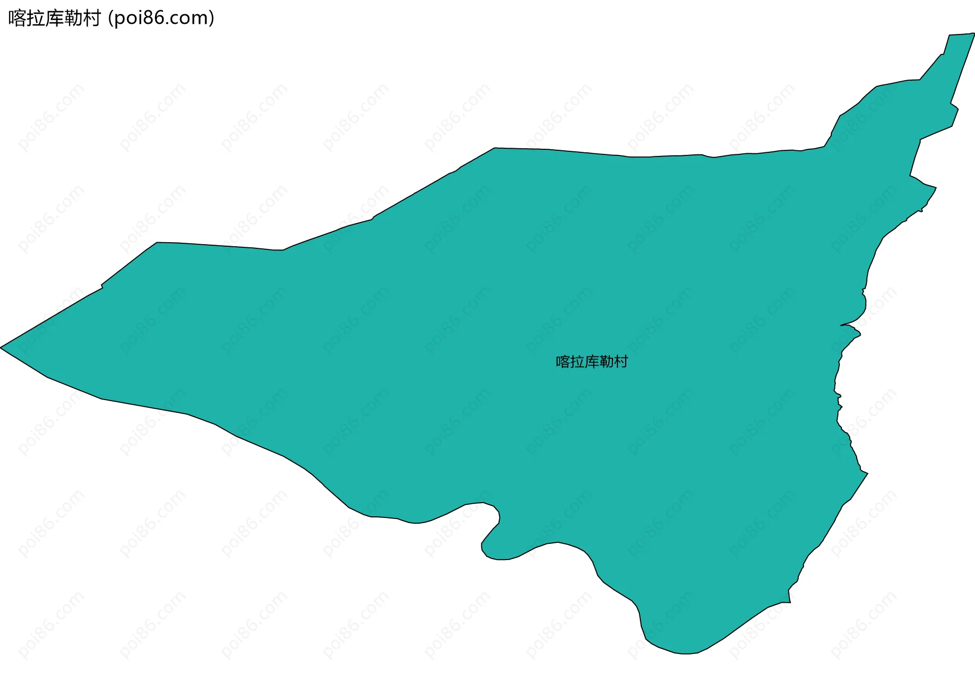 喀拉库勒村边界地图