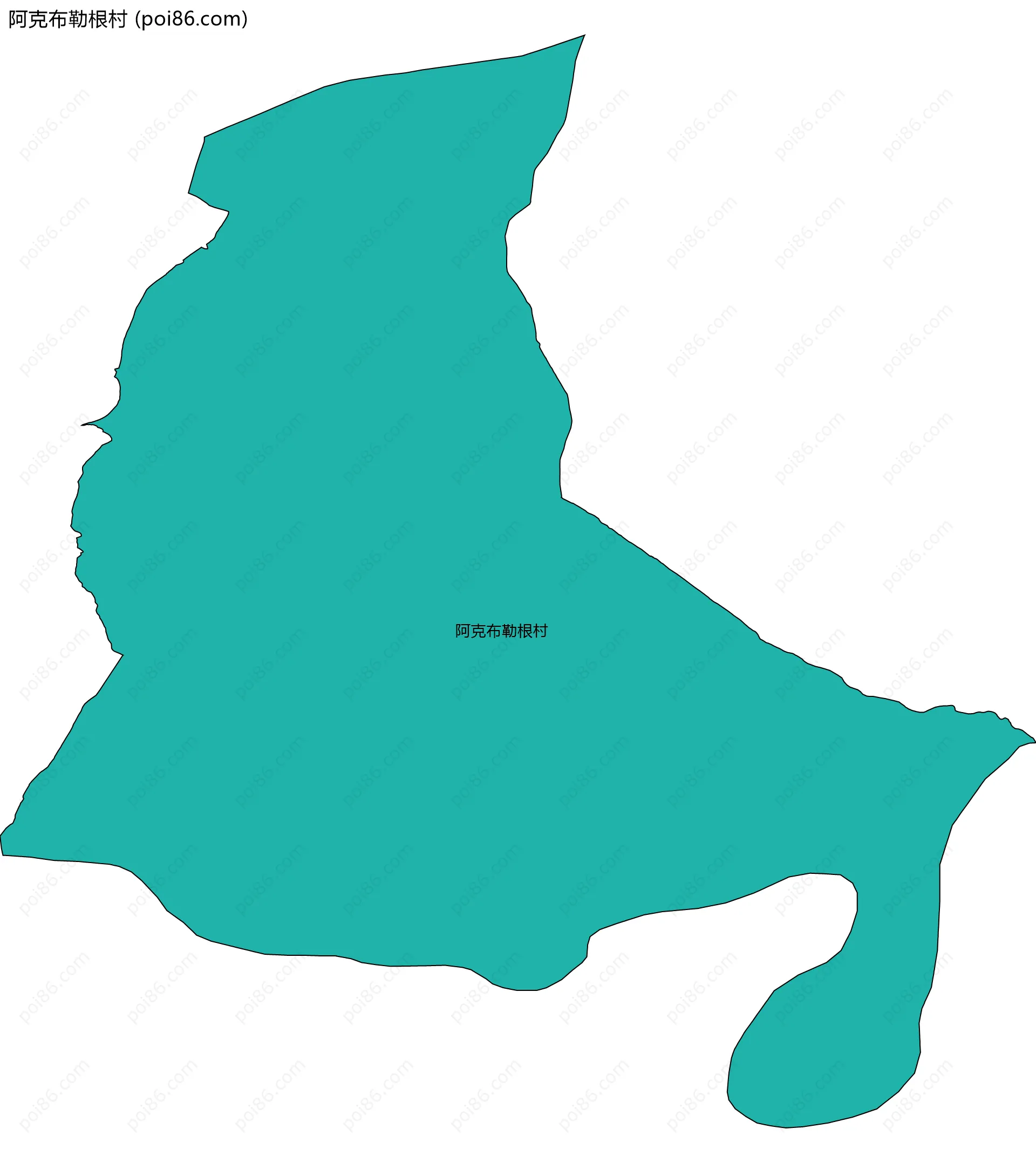 阿克布勒根村边界地图