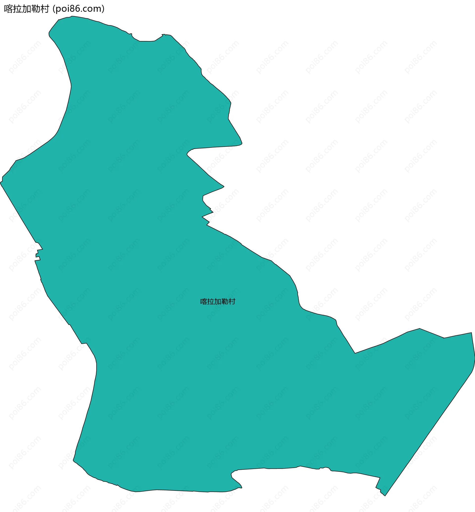 喀拉加勒村边界地图