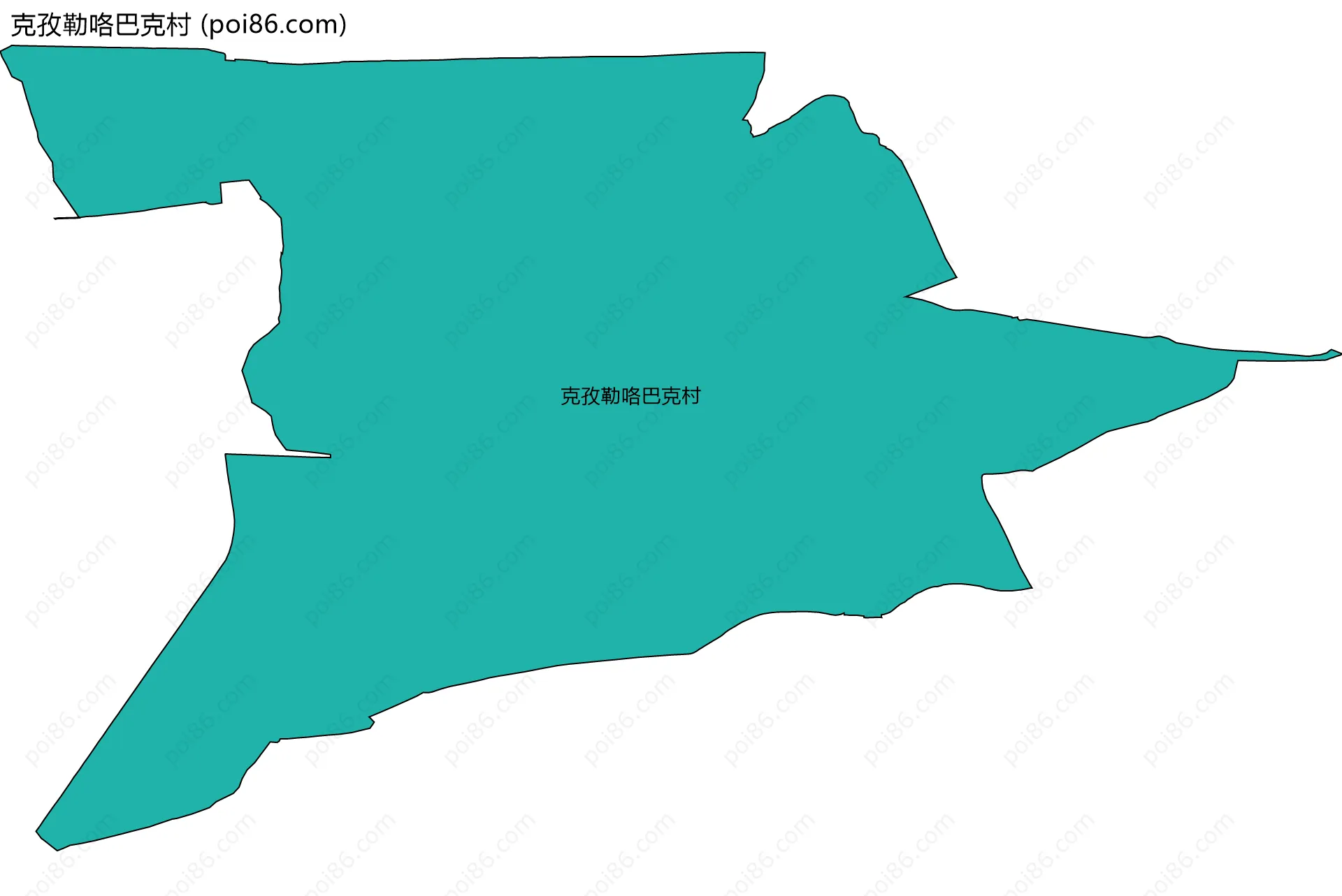 克孜勒咯巴克村边界地图