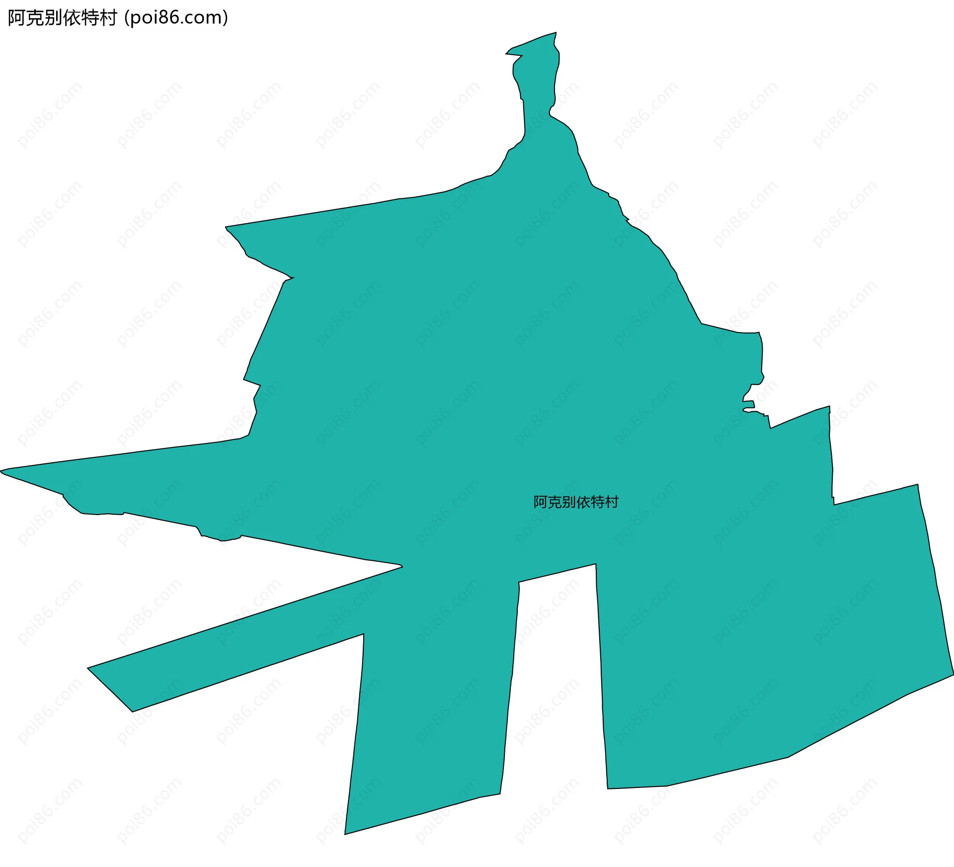 阿克别依特村边界地图