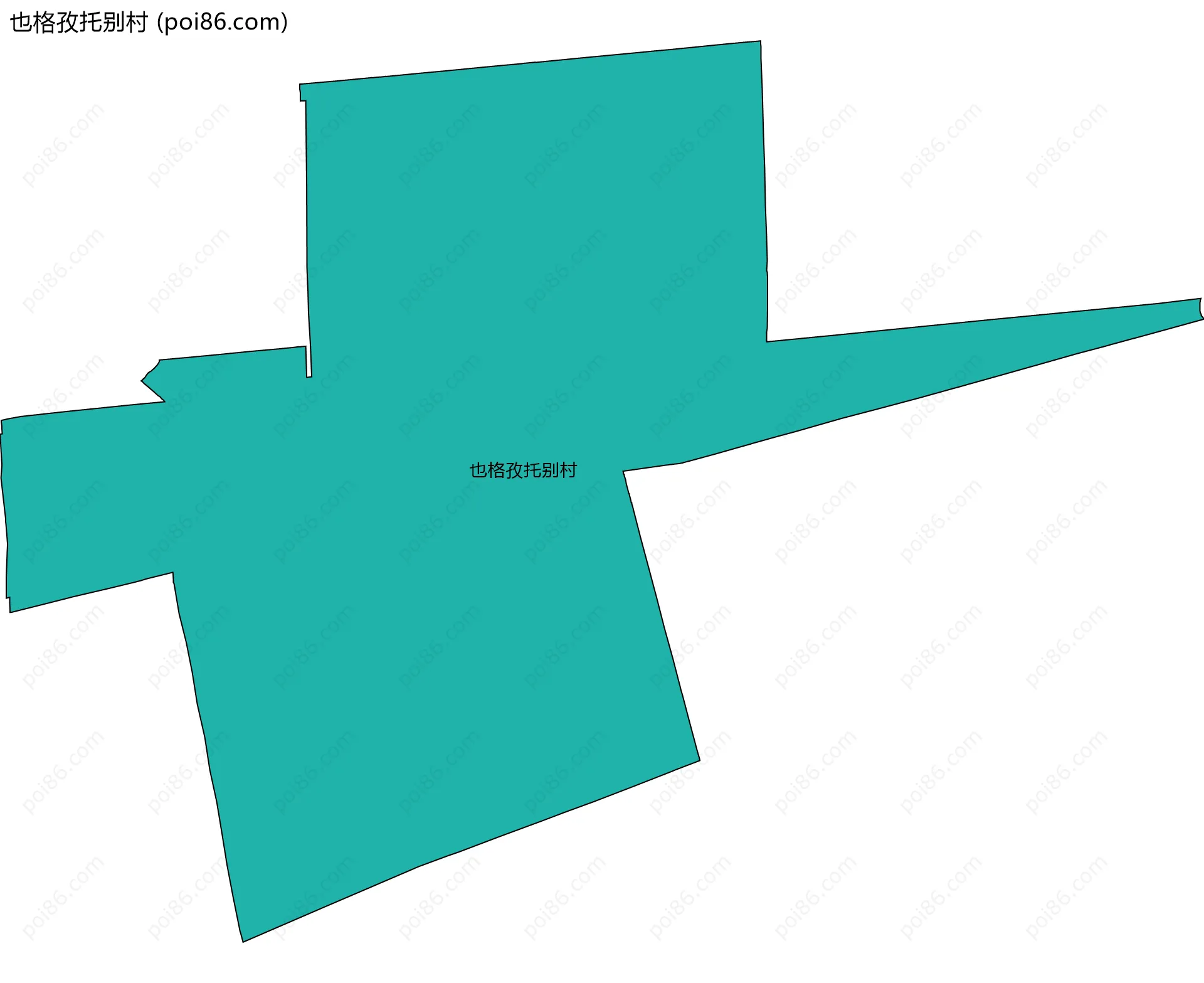 也格孜托别村边界地图