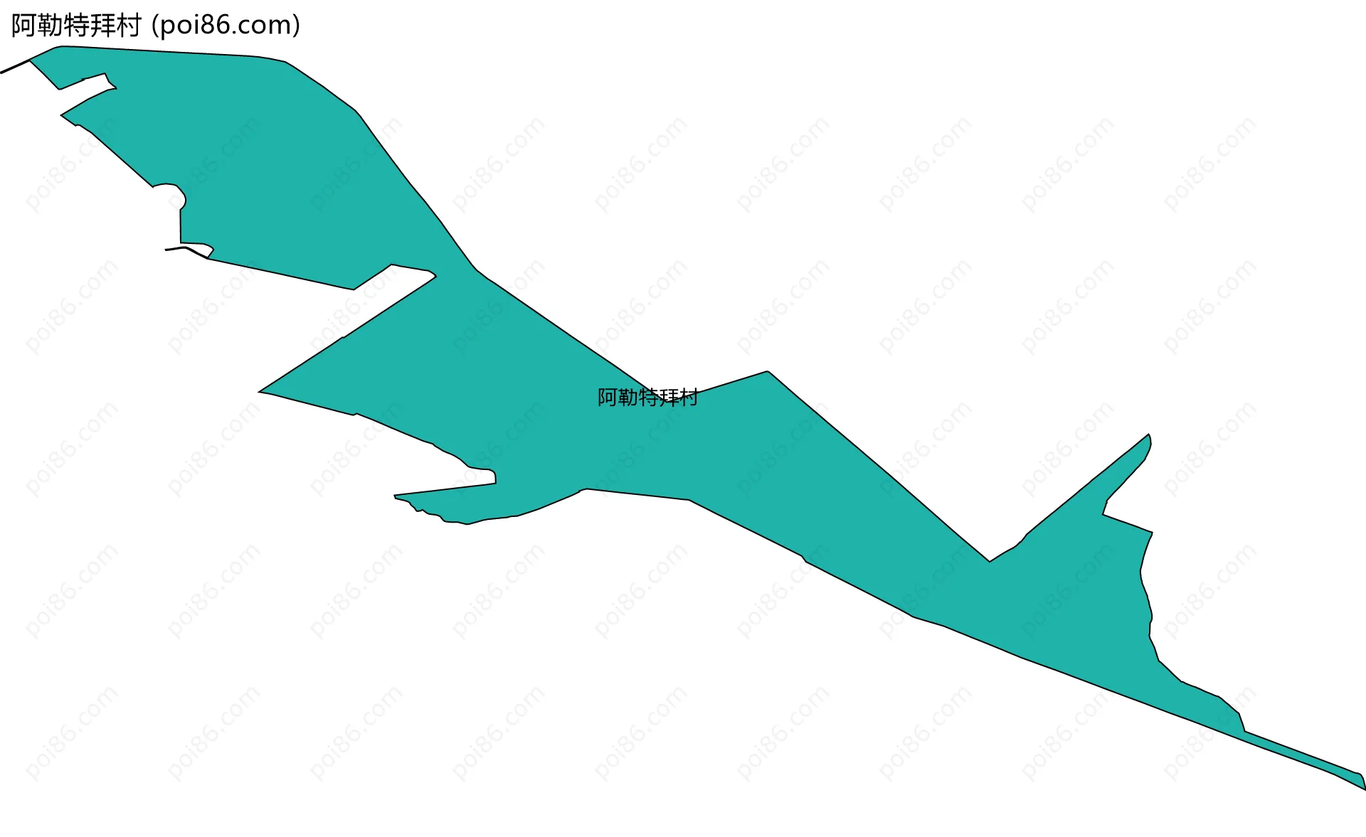 阿勒特拜村边界地图