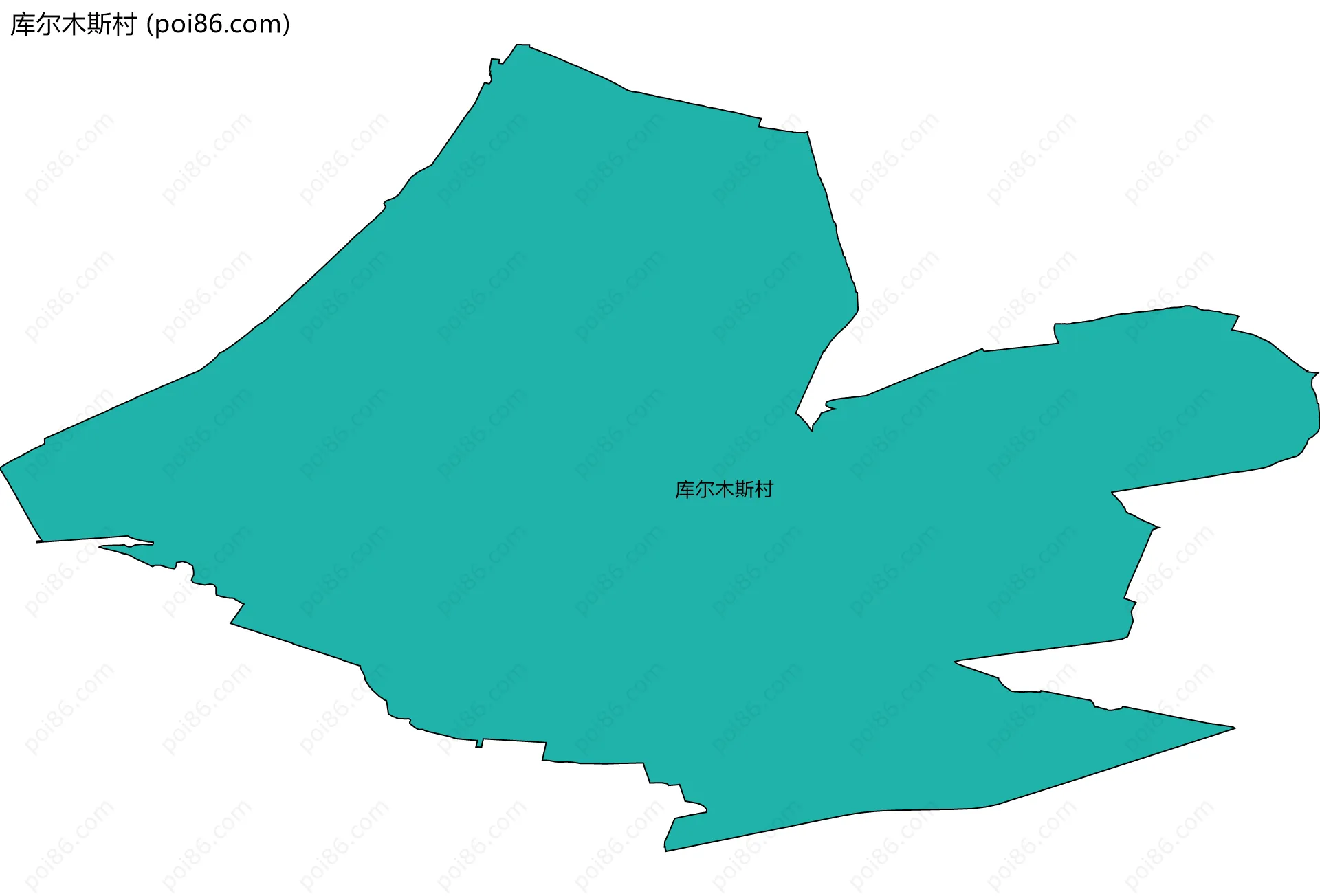库尔木斯村边界地图
