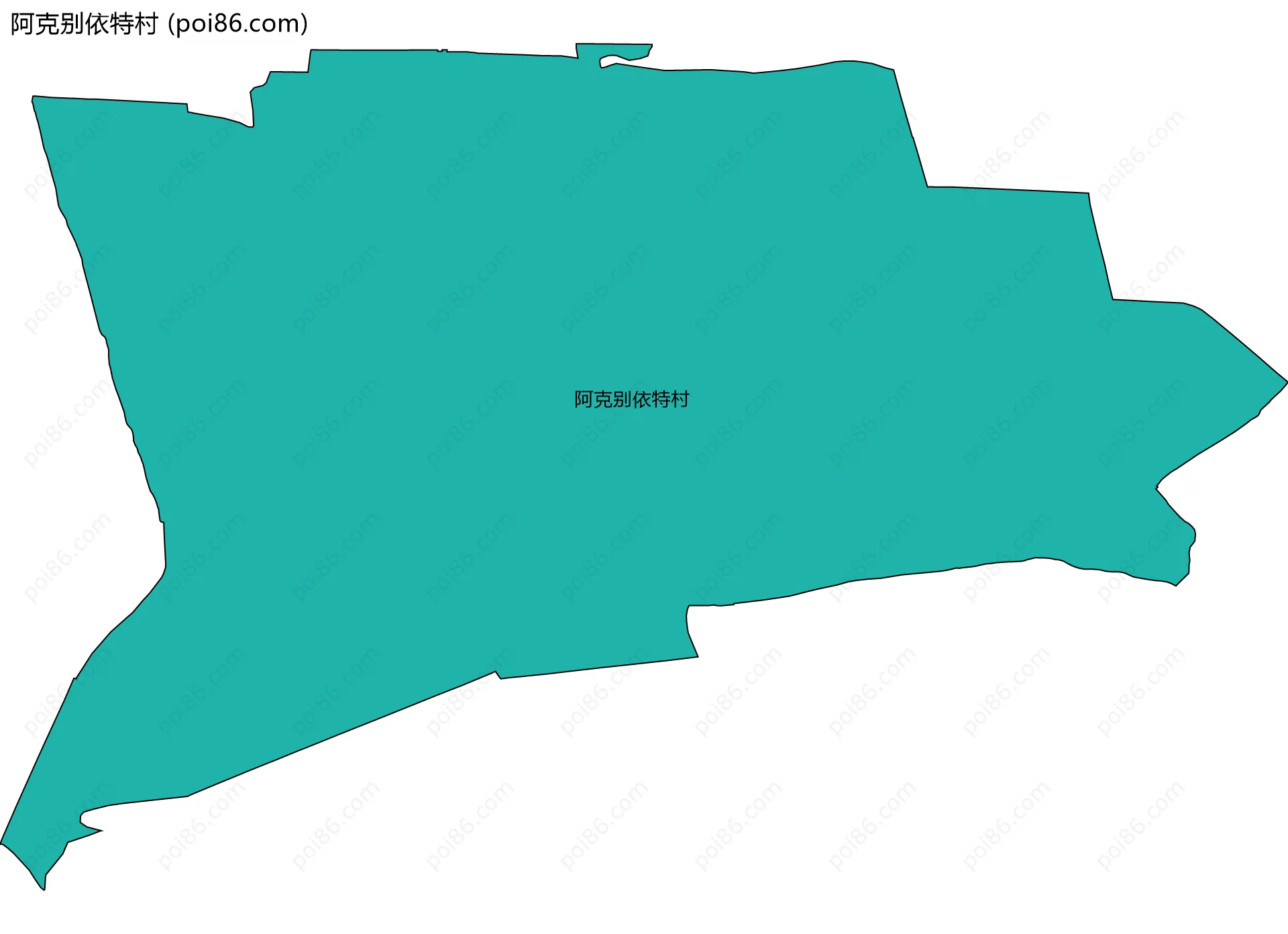 阿克别依特村边界地图