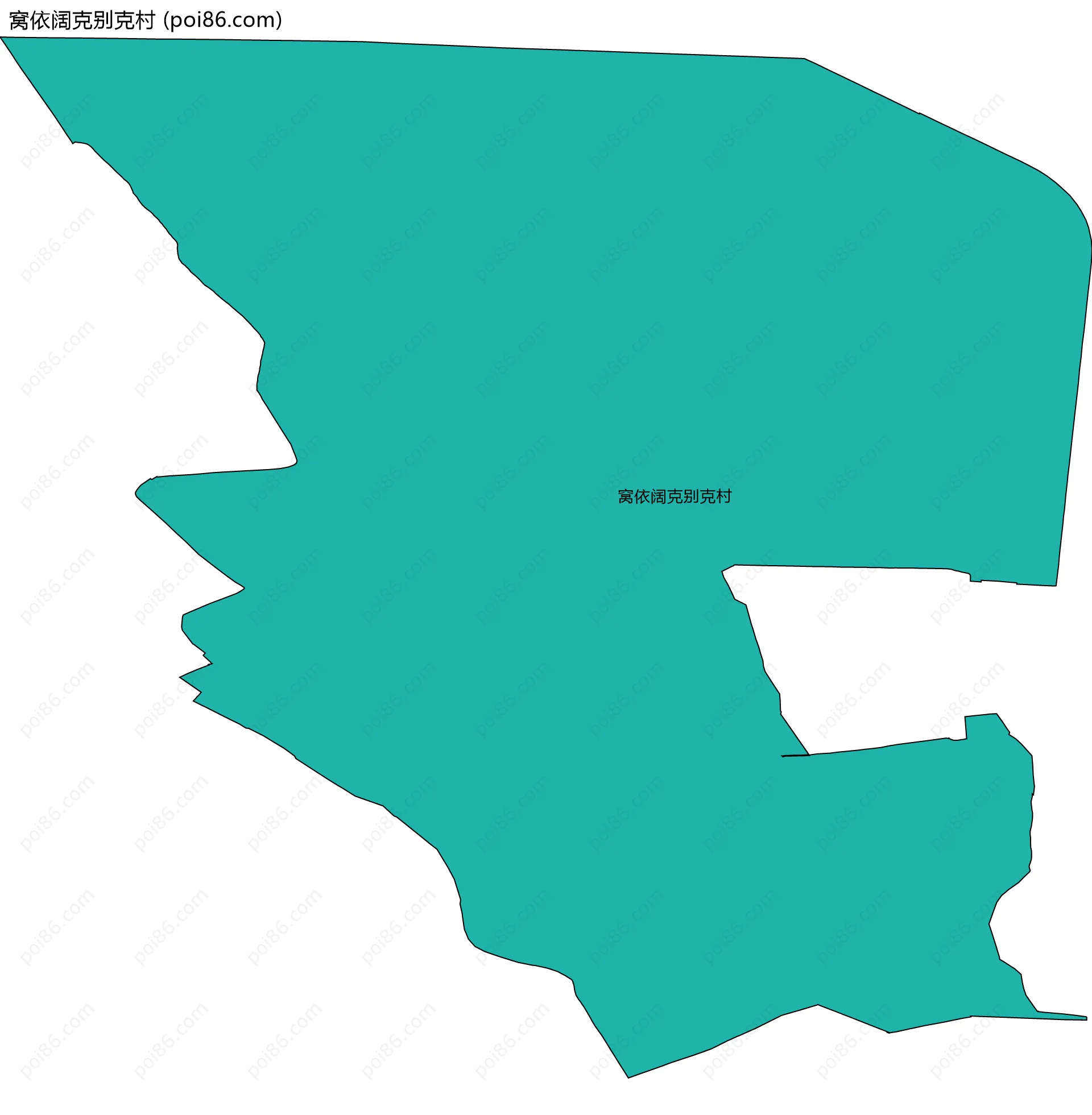 窝依阔克别克村边界地图