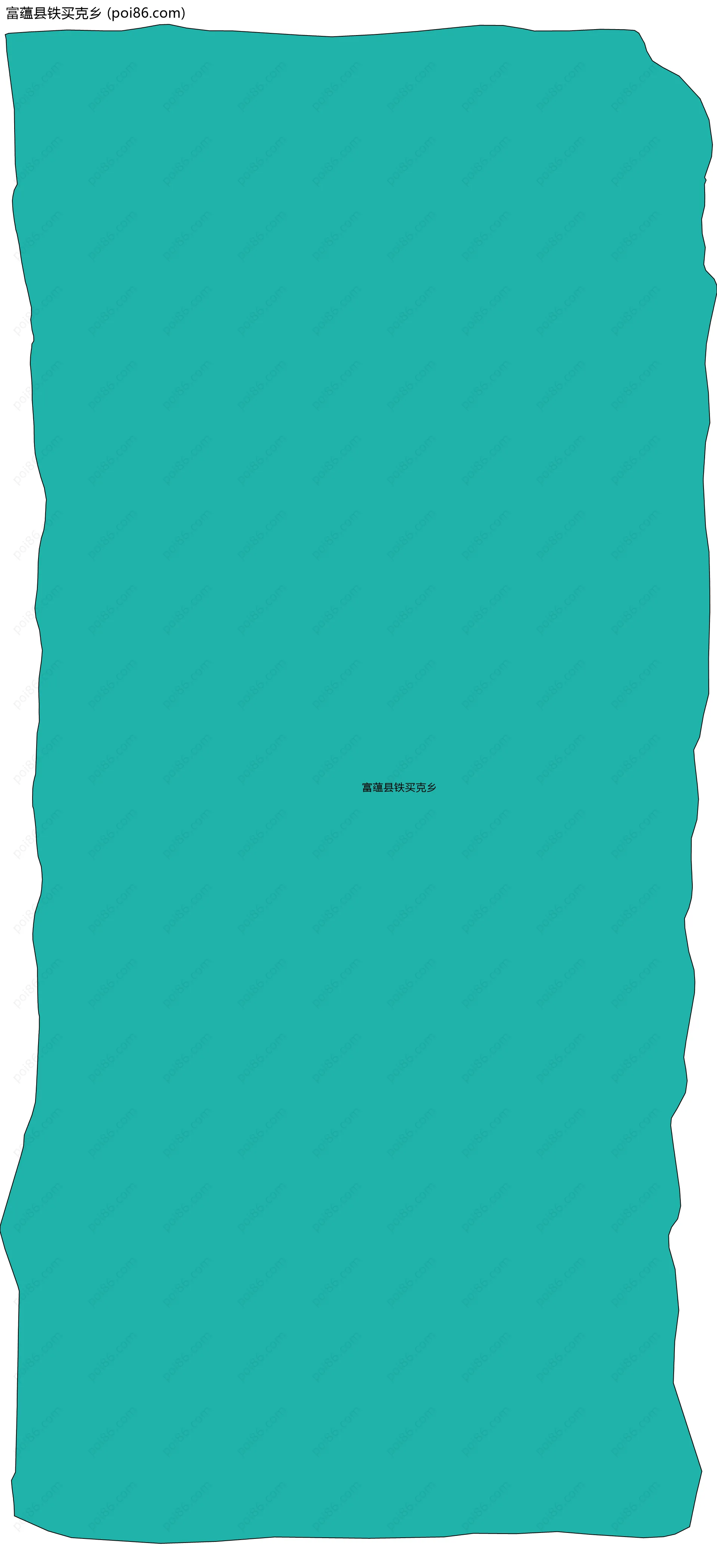 富蕴县铁买克乡边界地图