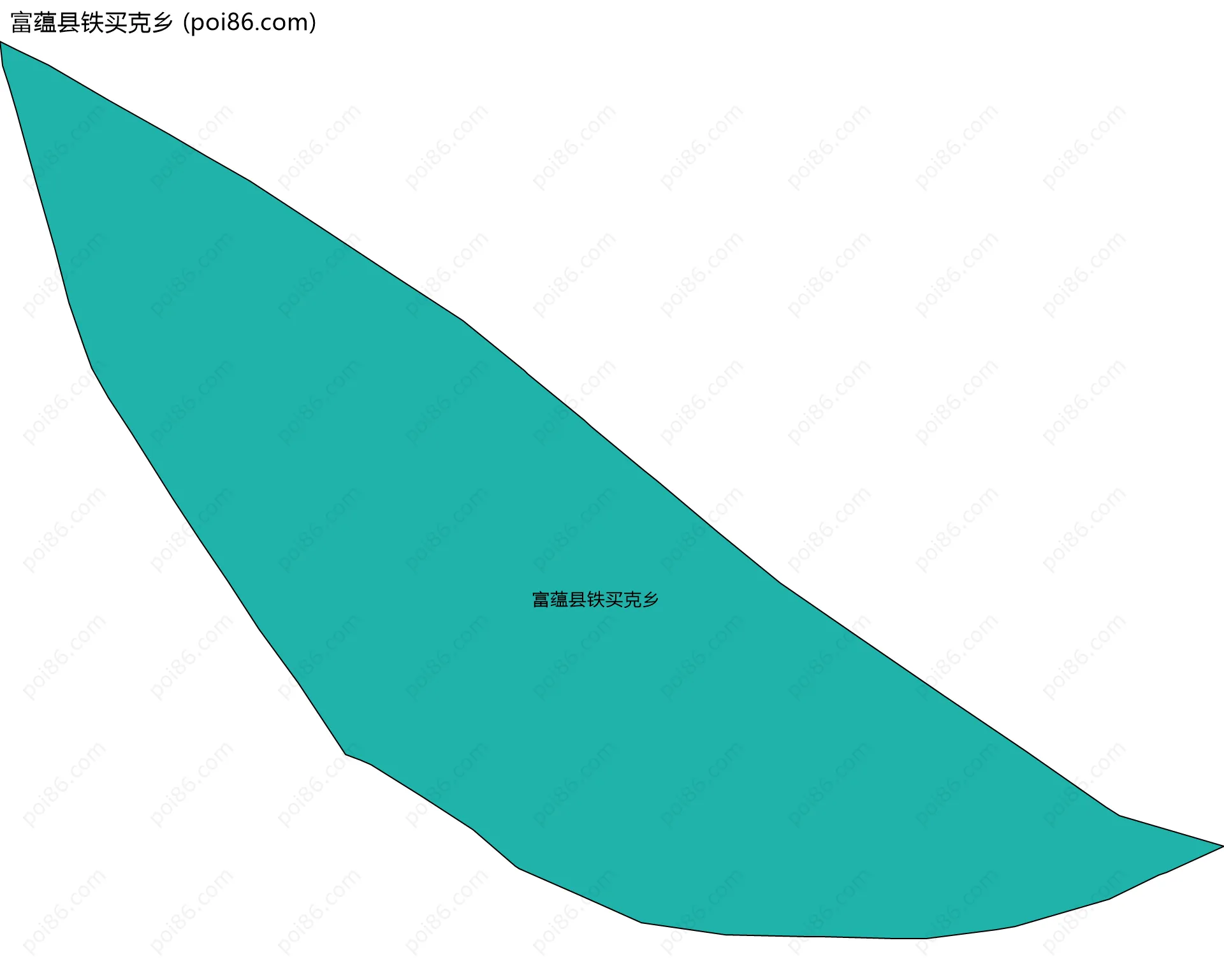 富蕴县铁买克乡边界地图