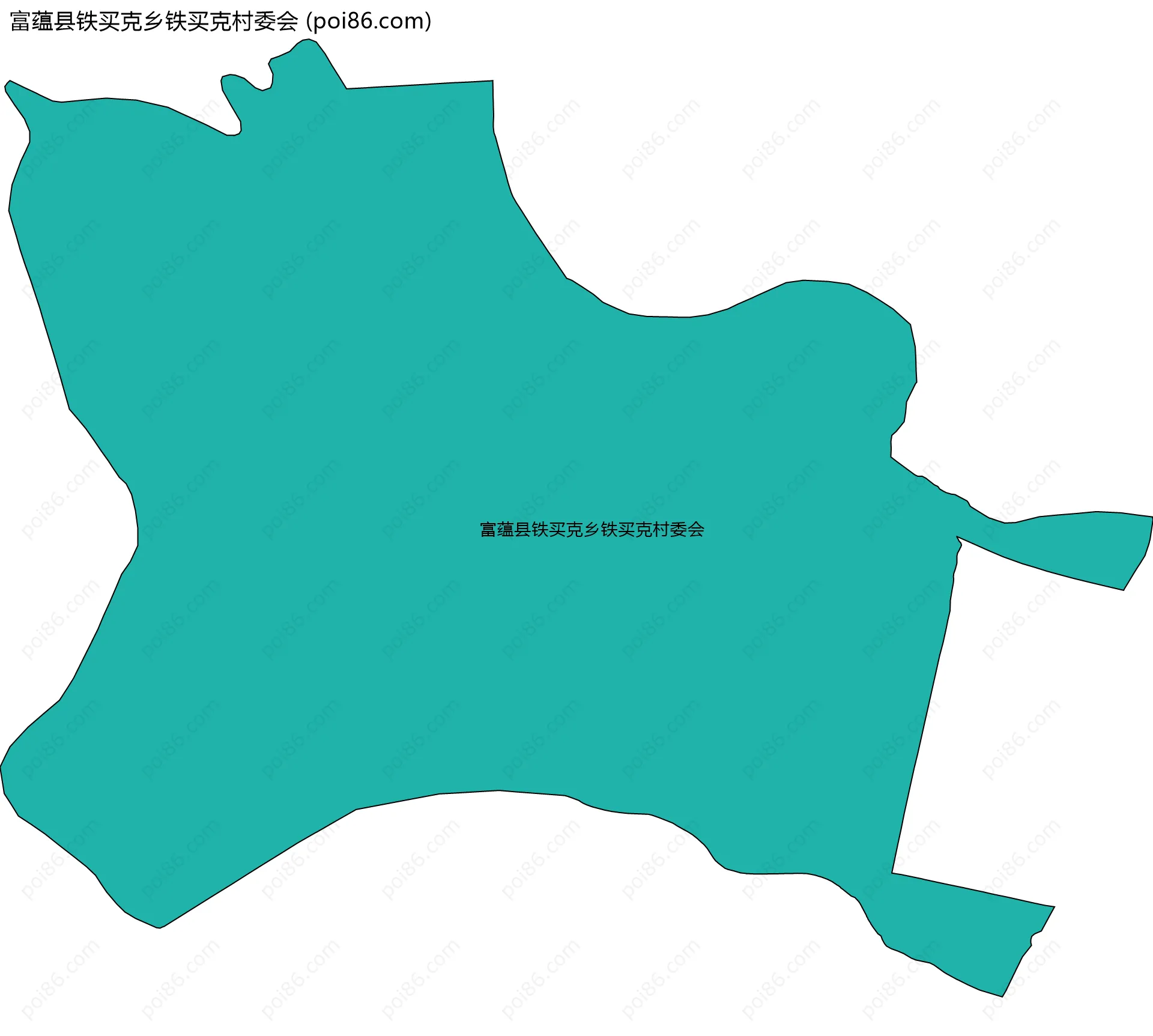 富蕴县铁买克乡铁买克村委会边界地图