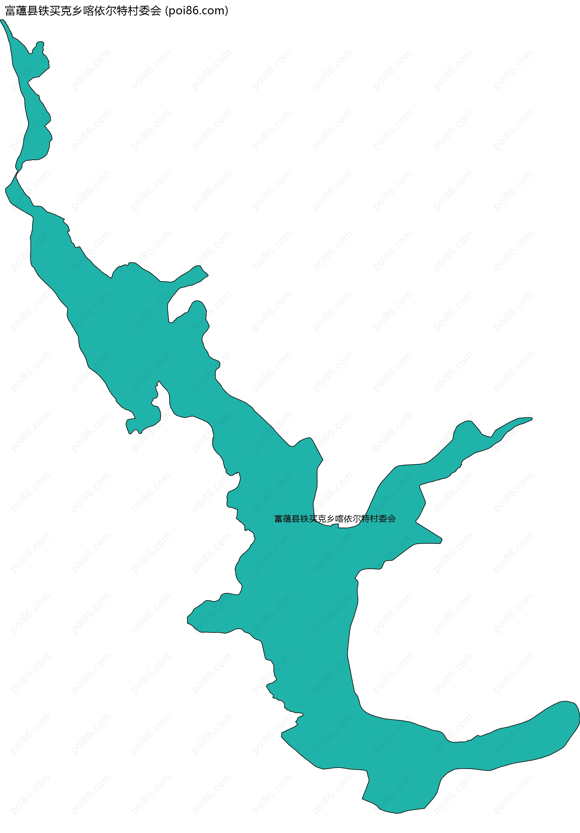 富蕴县铁买克乡喀依尔特村委会边界地图