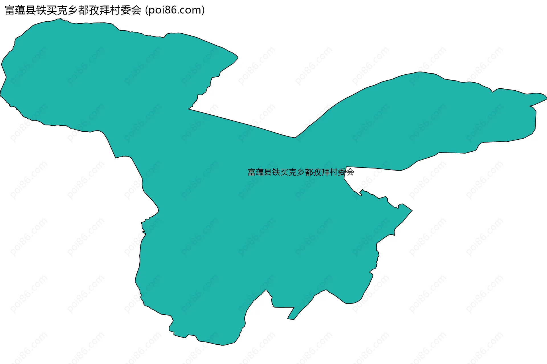 富蕴县铁买克乡都孜拜村委会边界地图