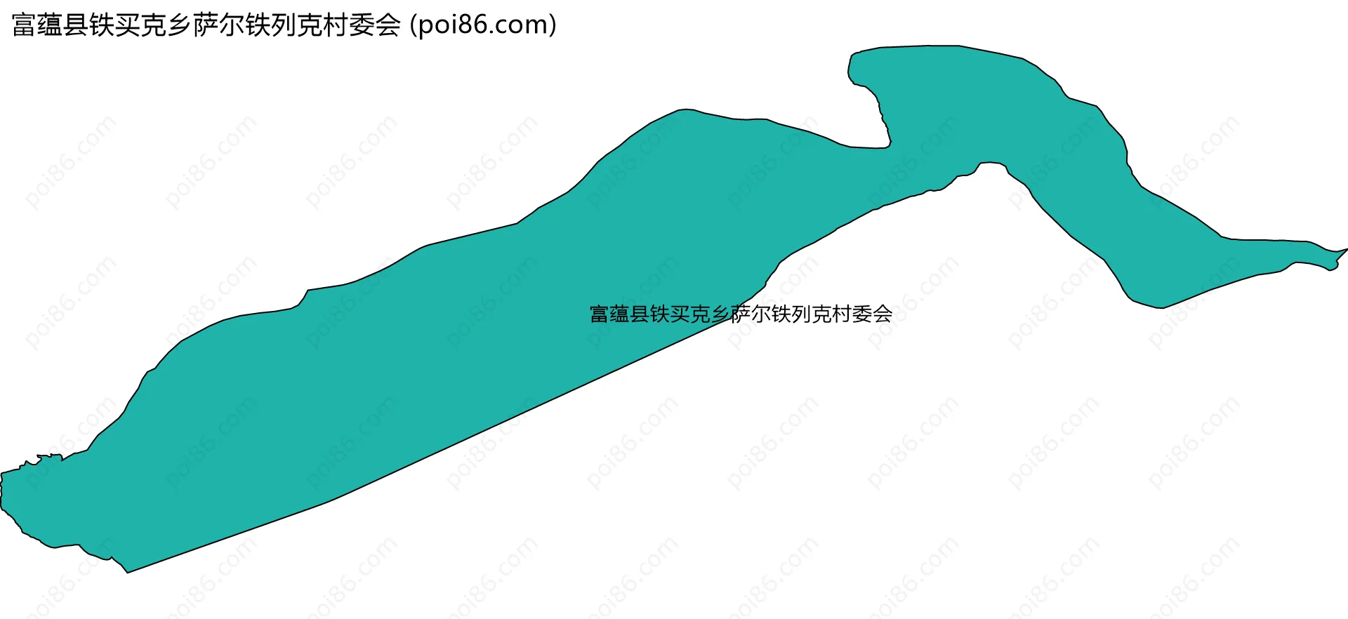 富蕴县铁买克乡萨尔铁列克村委会边界地图