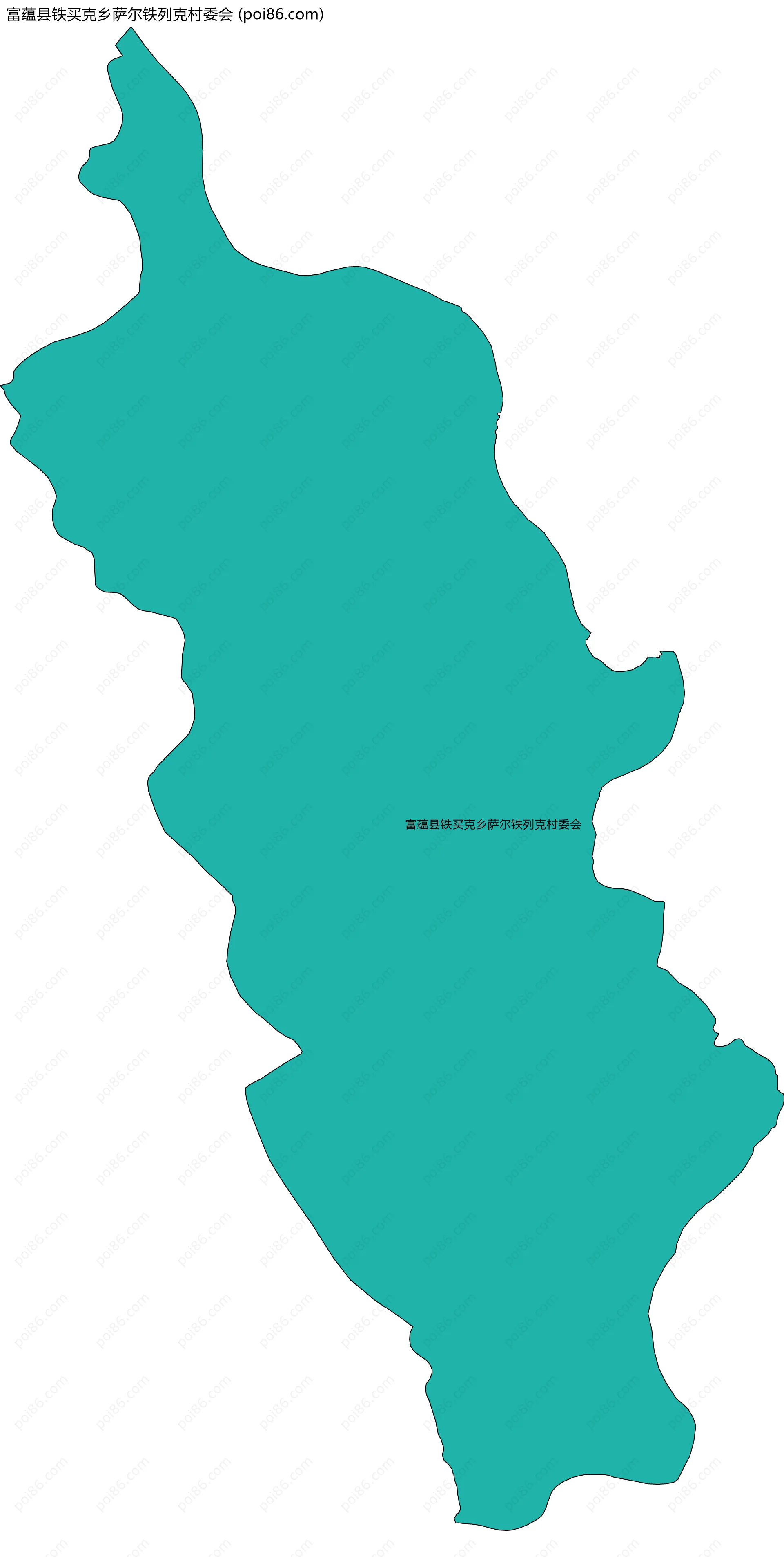 富蕴县铁买克乡萨尔铁列克村委会边界地图